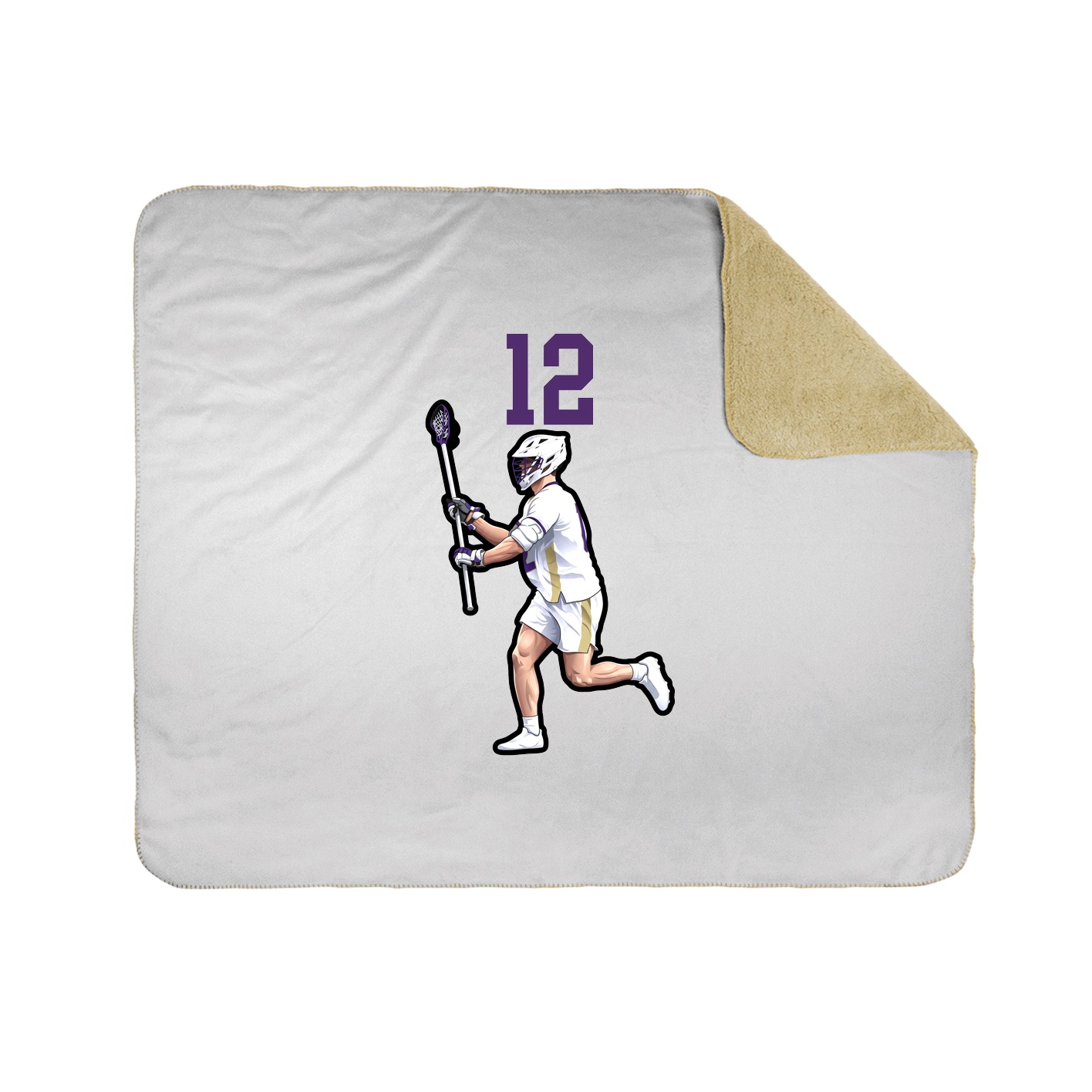 Throw Blanket — Number Top in White