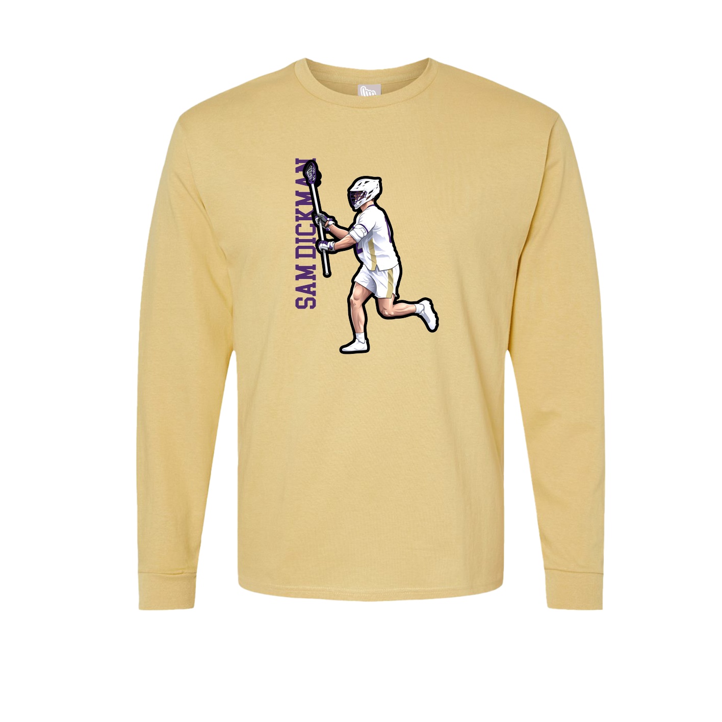 Long Sleeve Tee — Name Vertical in Vegas Gold