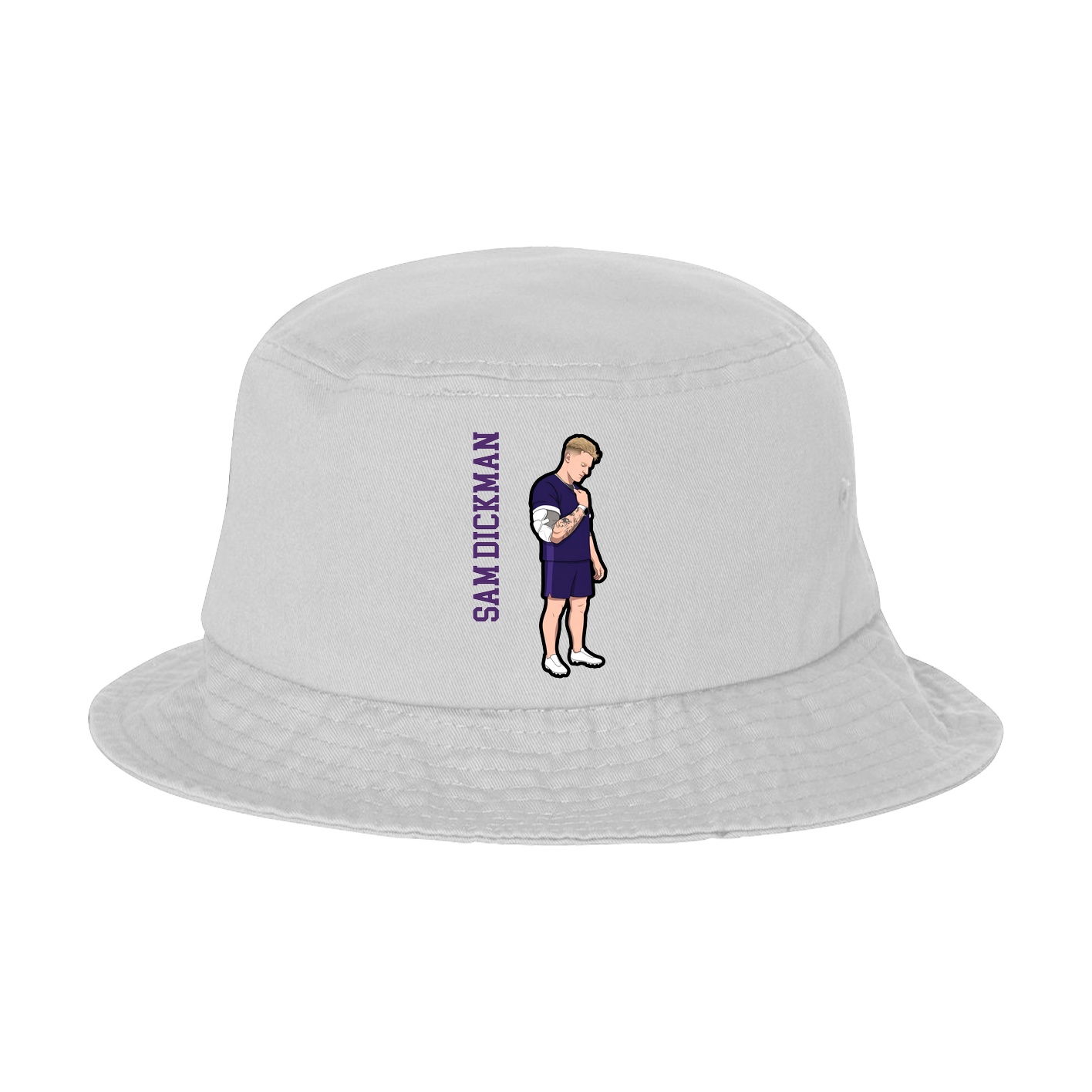 Bucket Cap — Name Vertical in White