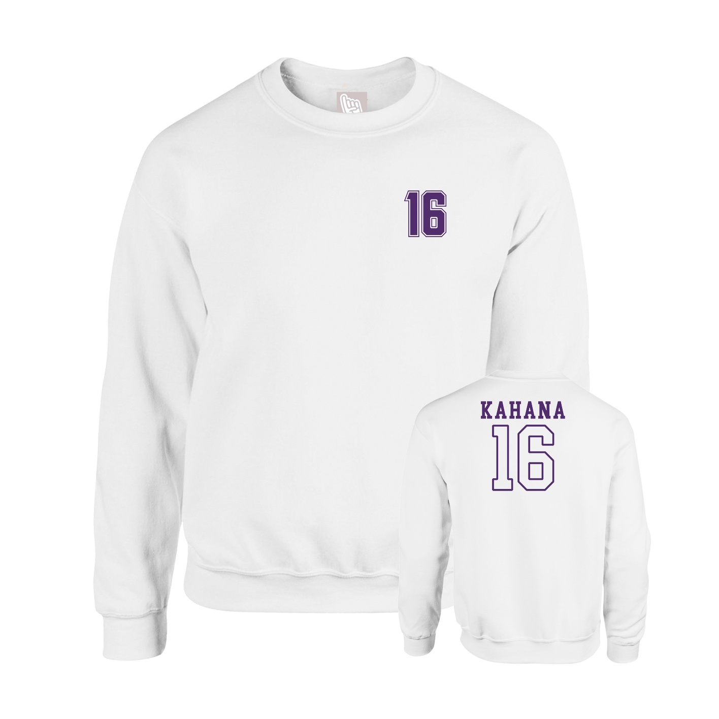 Fleece Crew — Chest Back in White