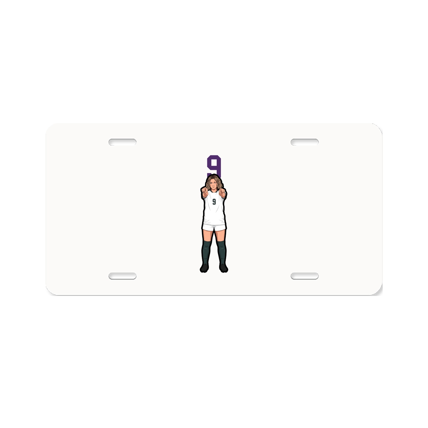 License Plate — Number Top in Classic