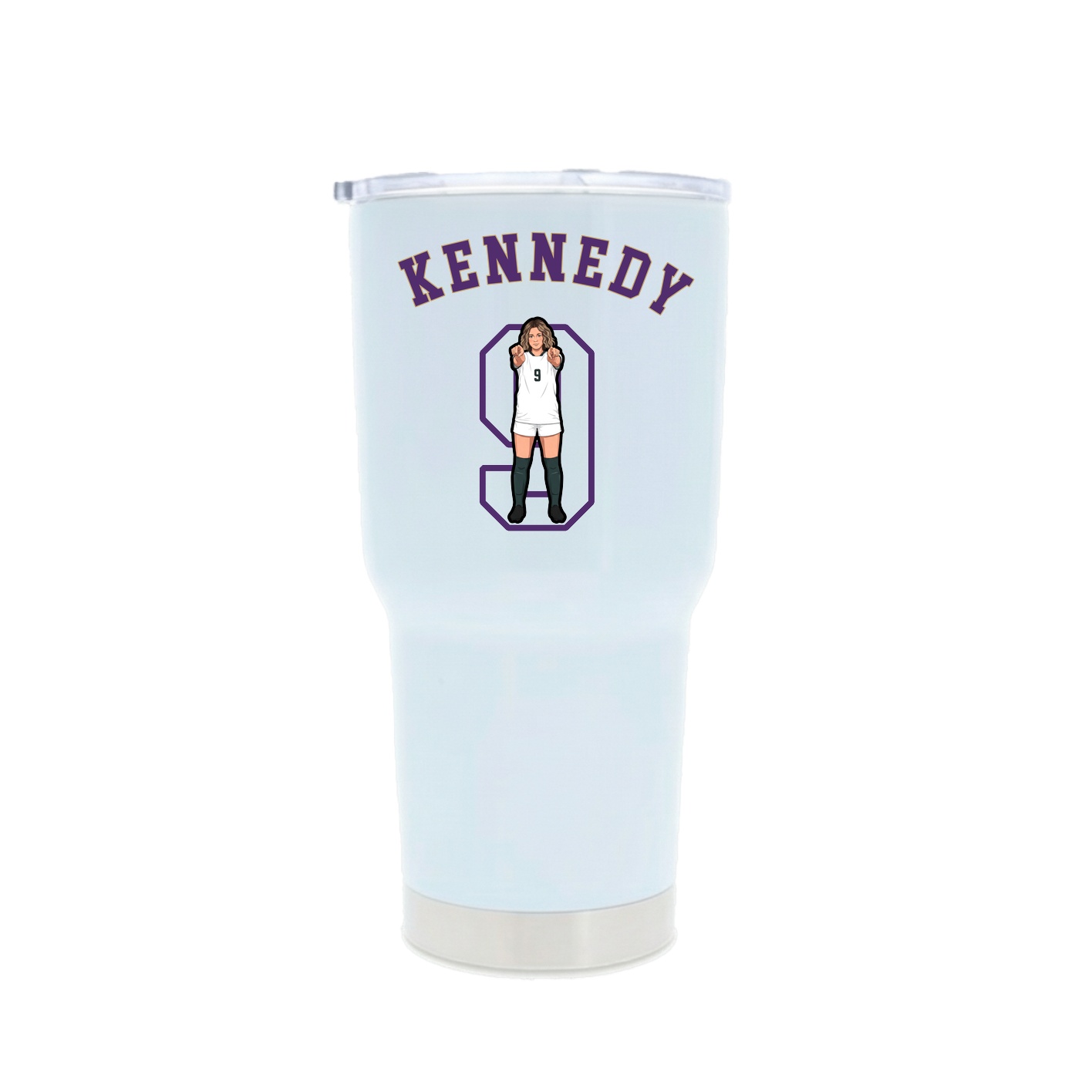 30oz Stainless Steel Tumbler — Shirsey Arch in White