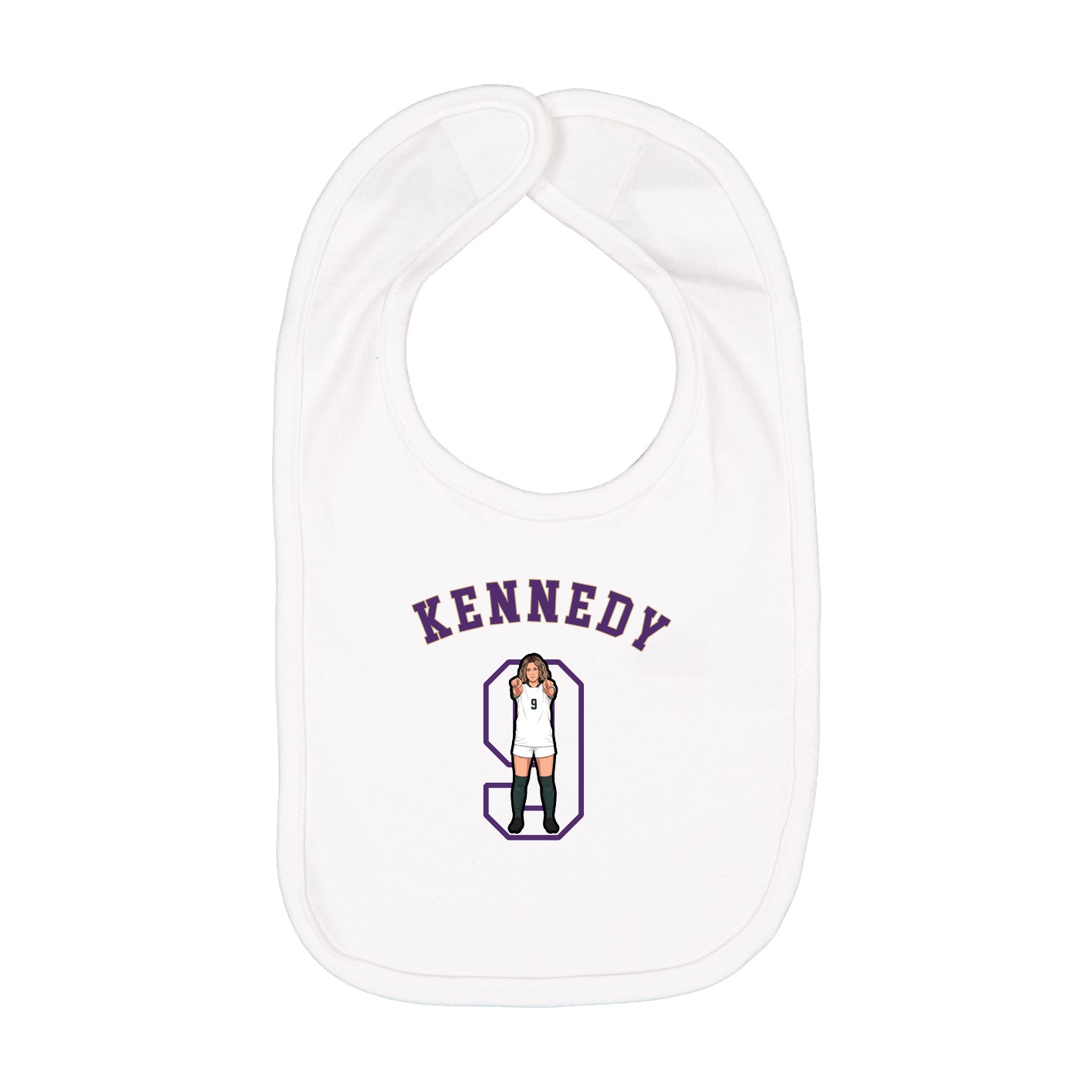Infant Bib — Shirsey Arch in White