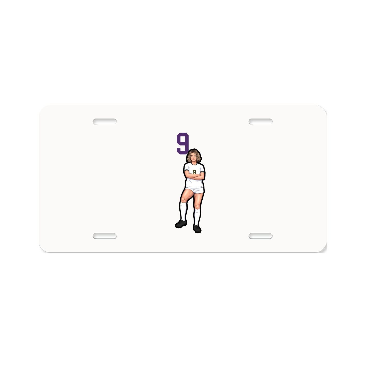 License Plate — Number Top in Classic