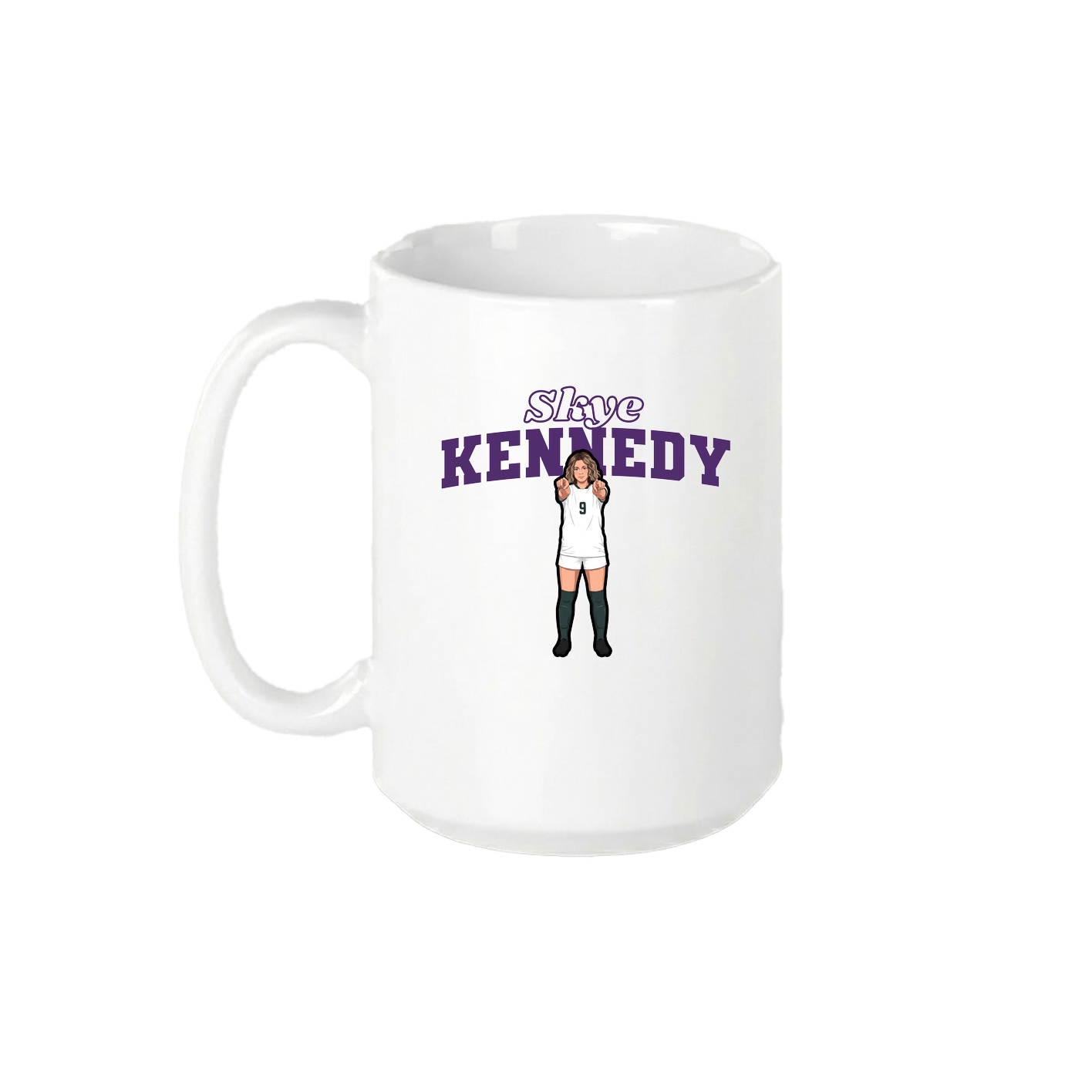 15oz Coffee Mug — Name Arch in White