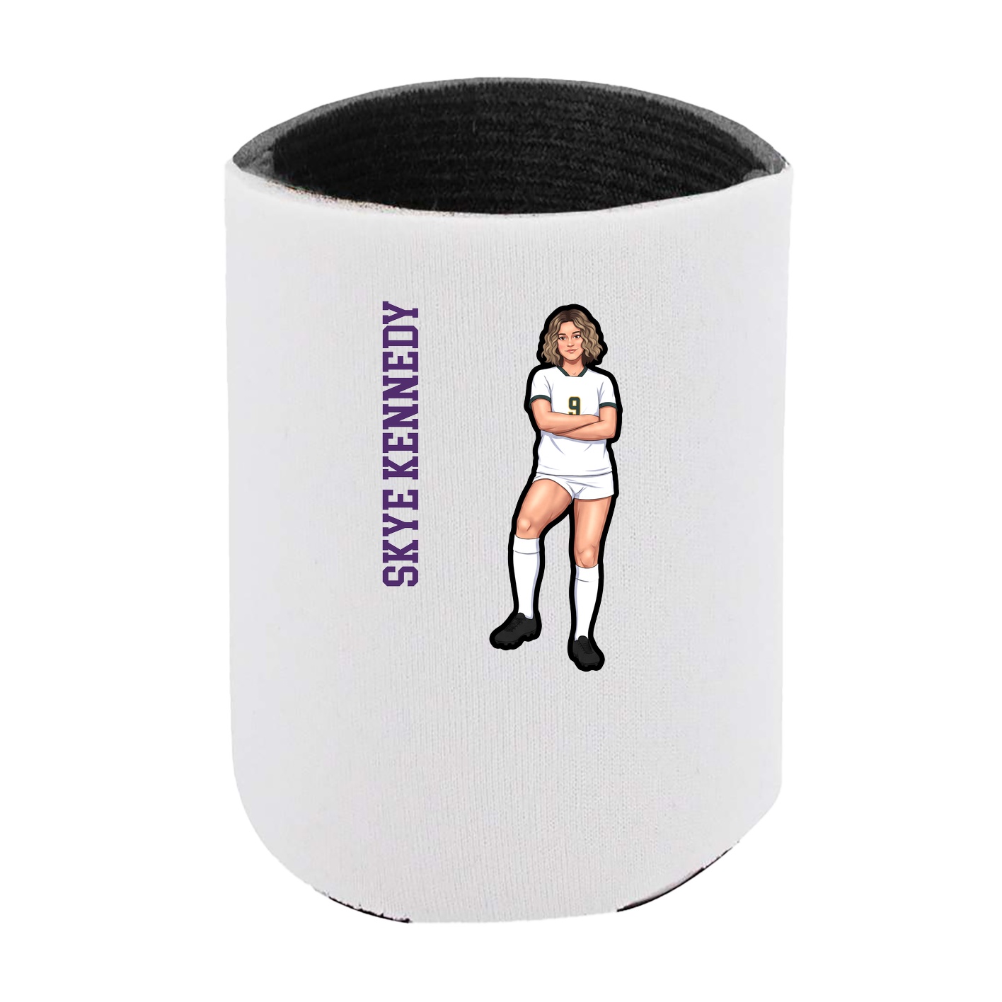 Can Holder — Name Vertical in White