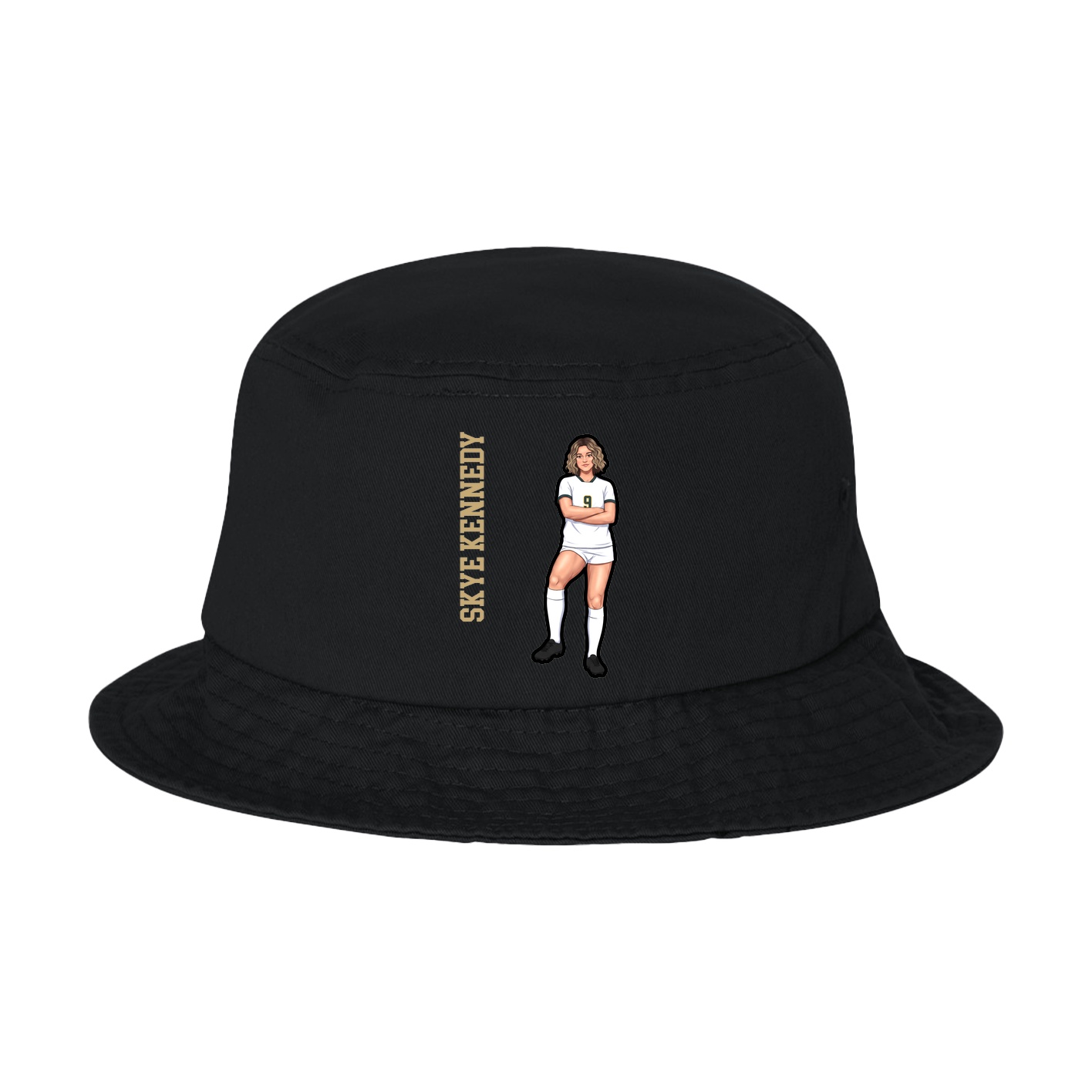 Bucket Cap — Name Vertical in Black