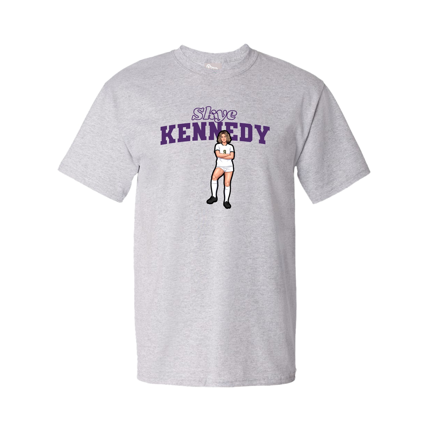 Youth Tee — Name Arch in Grey