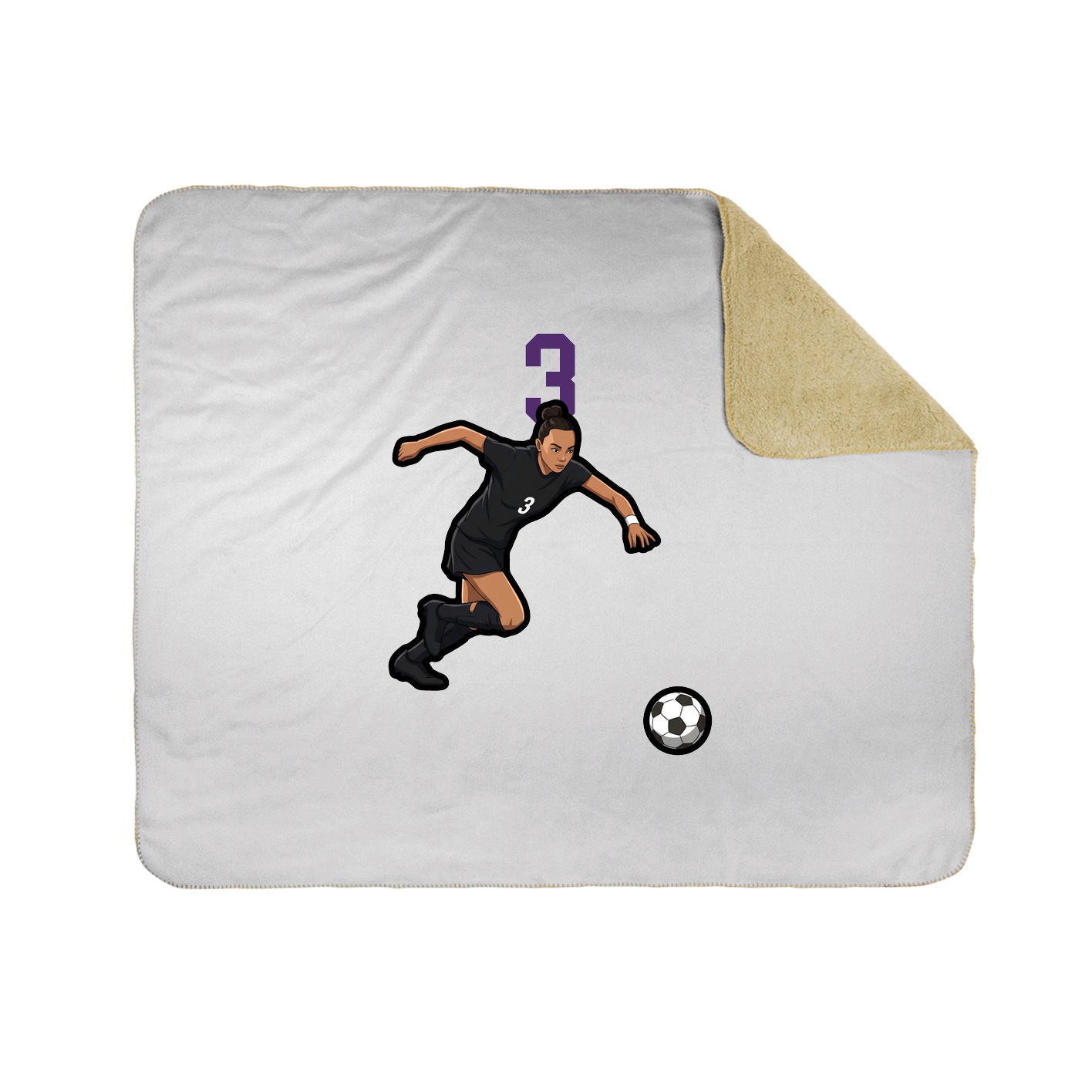 Throw Blanket — Number Top in White
