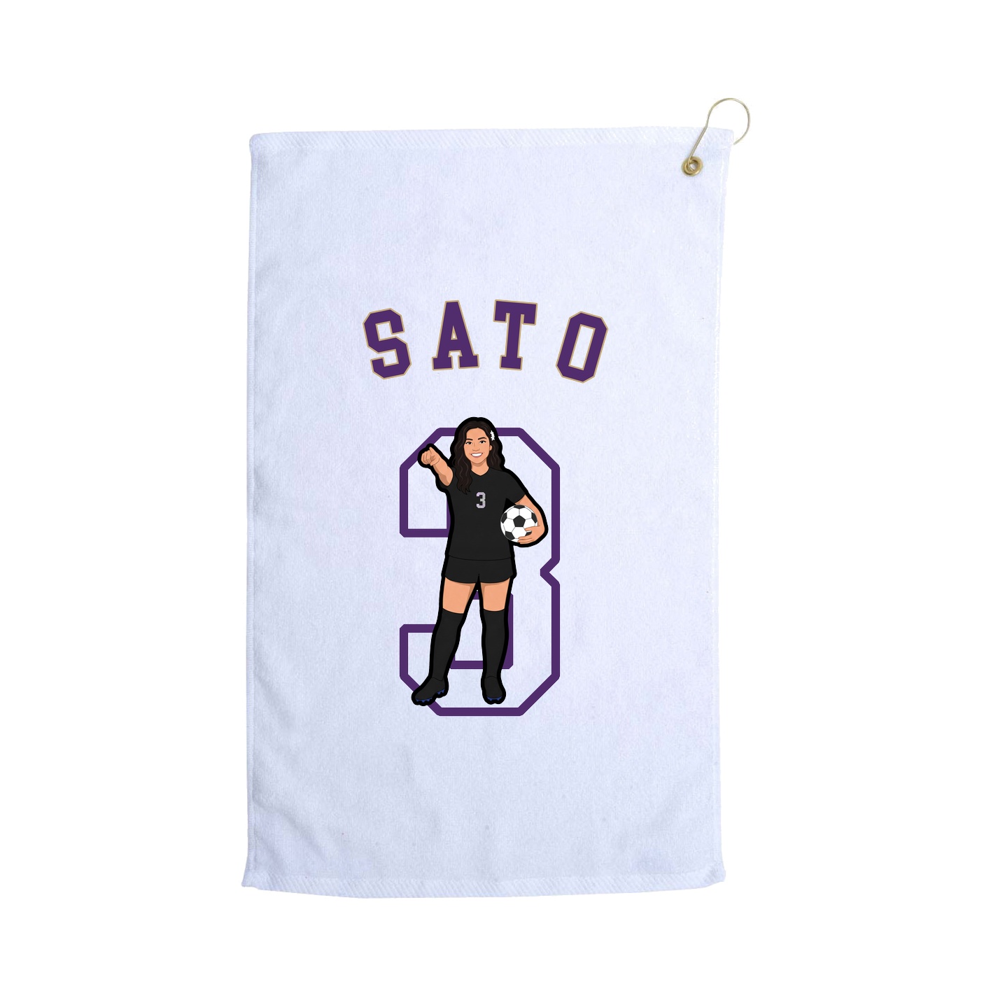 Golf Towel — Shirsey Arch in White