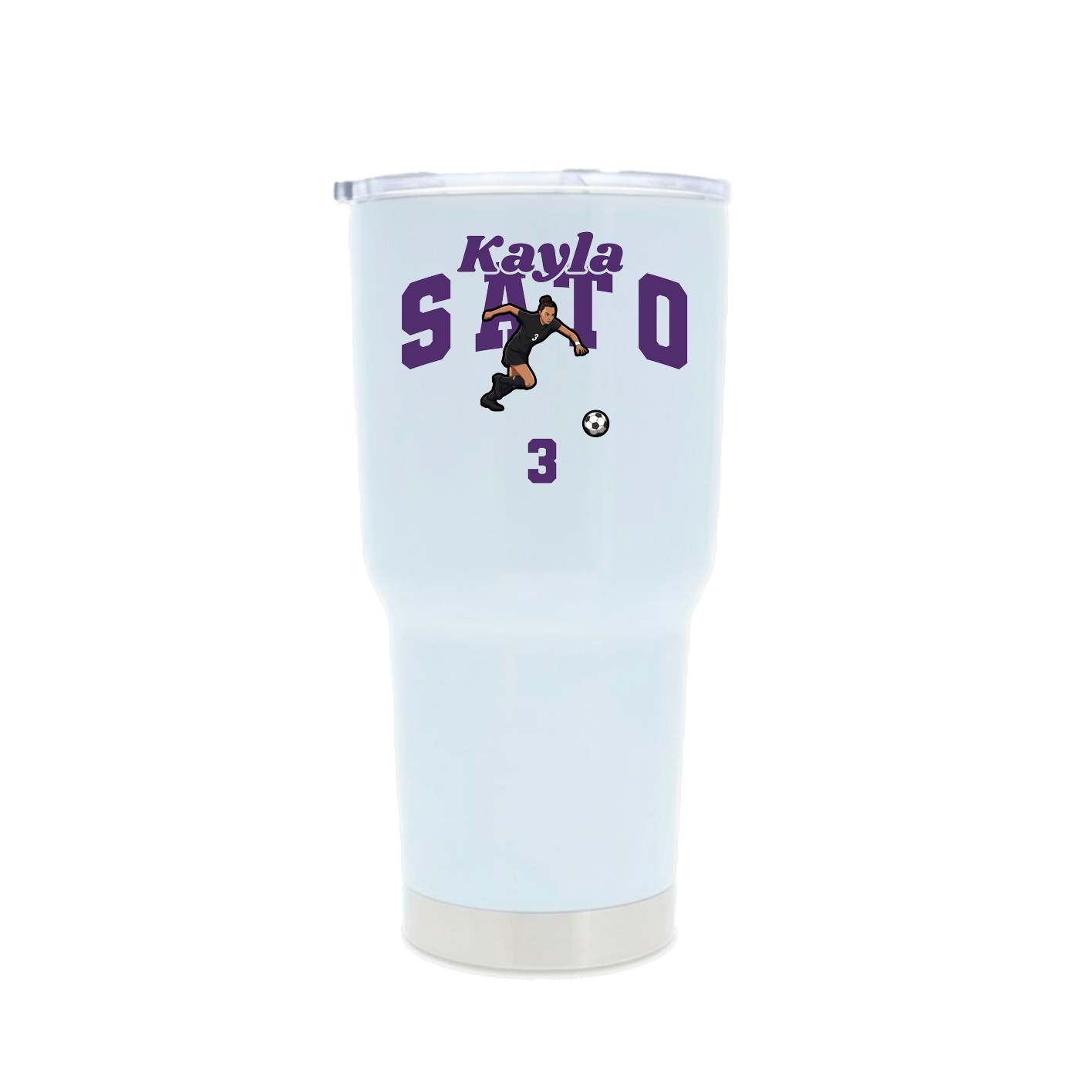 30oz Stainless Steel Tumbler — Signature Arch in White