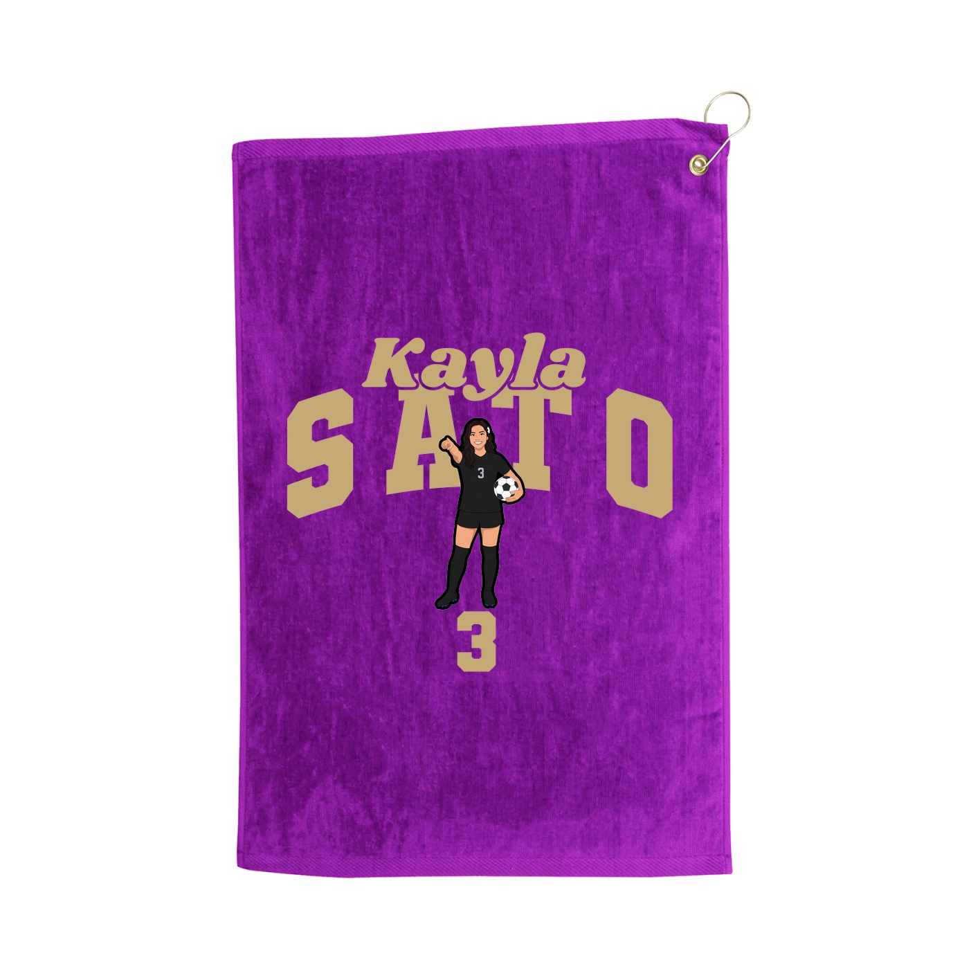 Golf Towel — Signature Arch in Purple