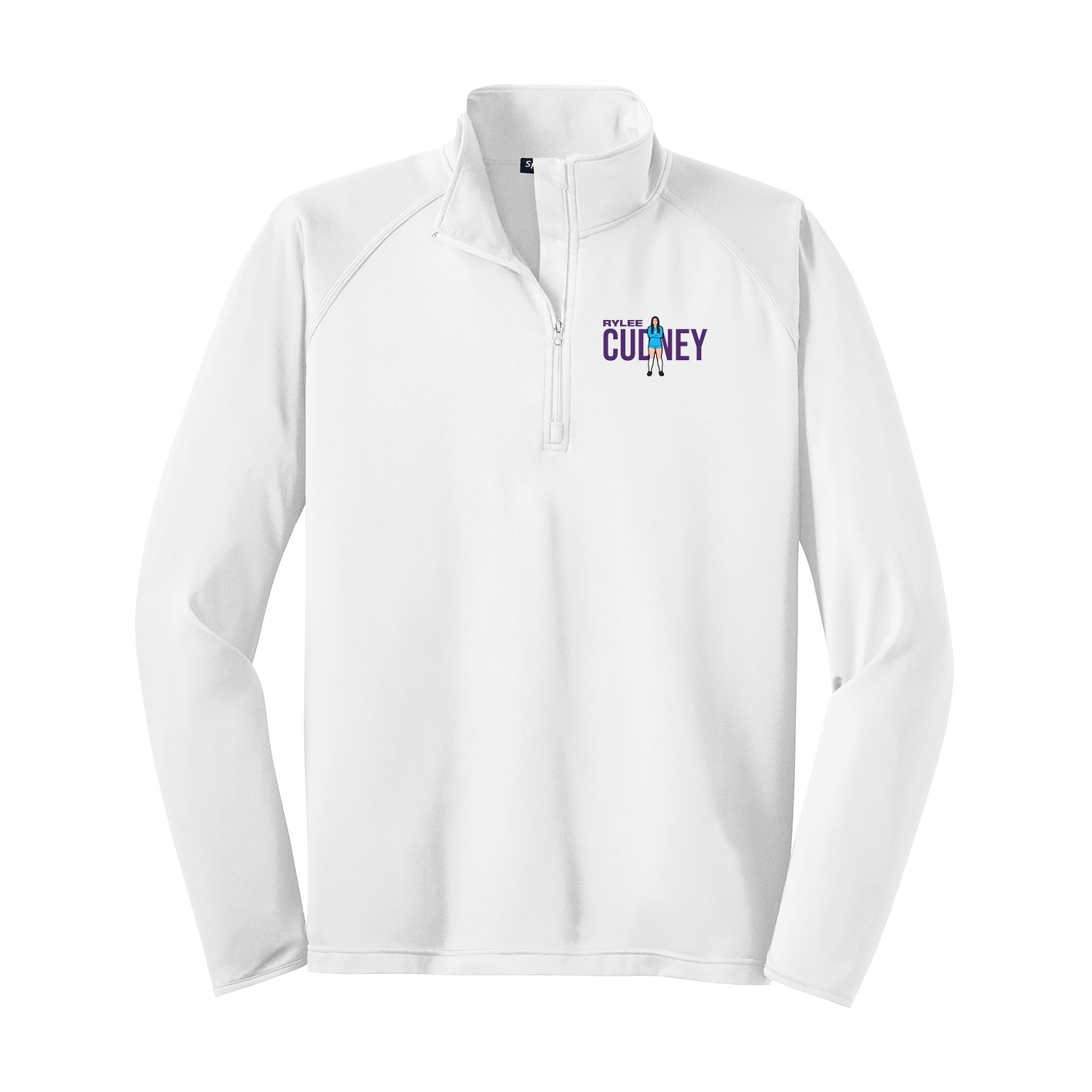 Q-Zip Pullover — Player Name in White