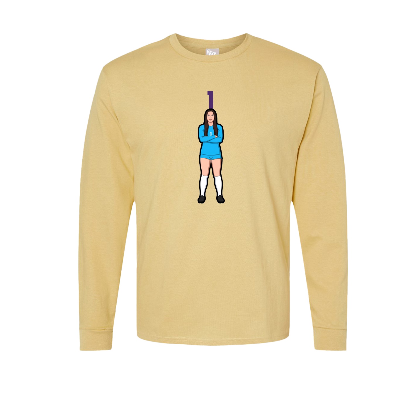 Long Sleeve Tee — Number Top in Vegas Gold