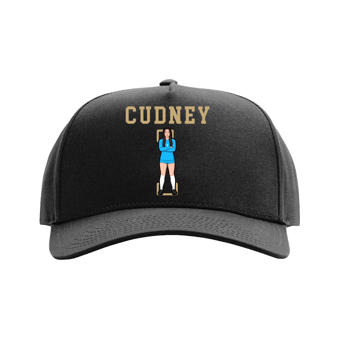 Full Fabric Five-Panel Champ Cap — Shirsey in Black