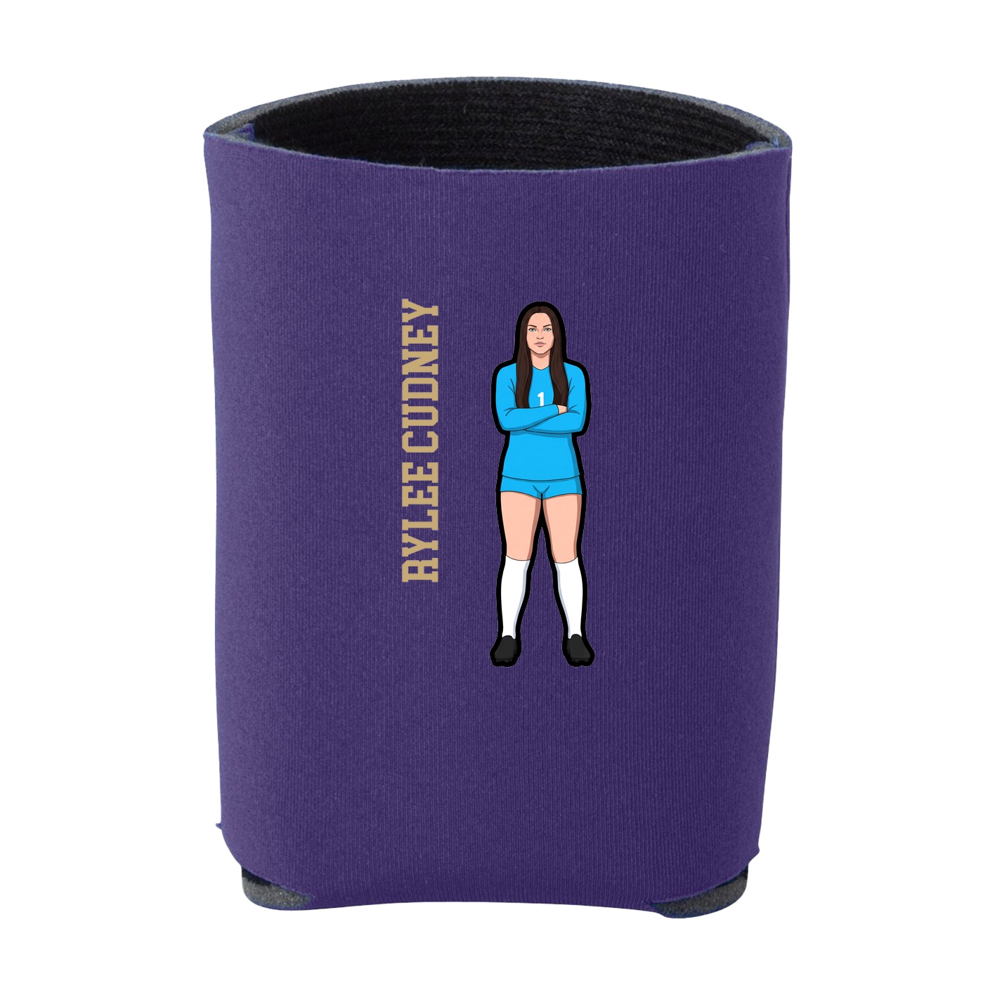 Can Holder — Name Vertical in Purple