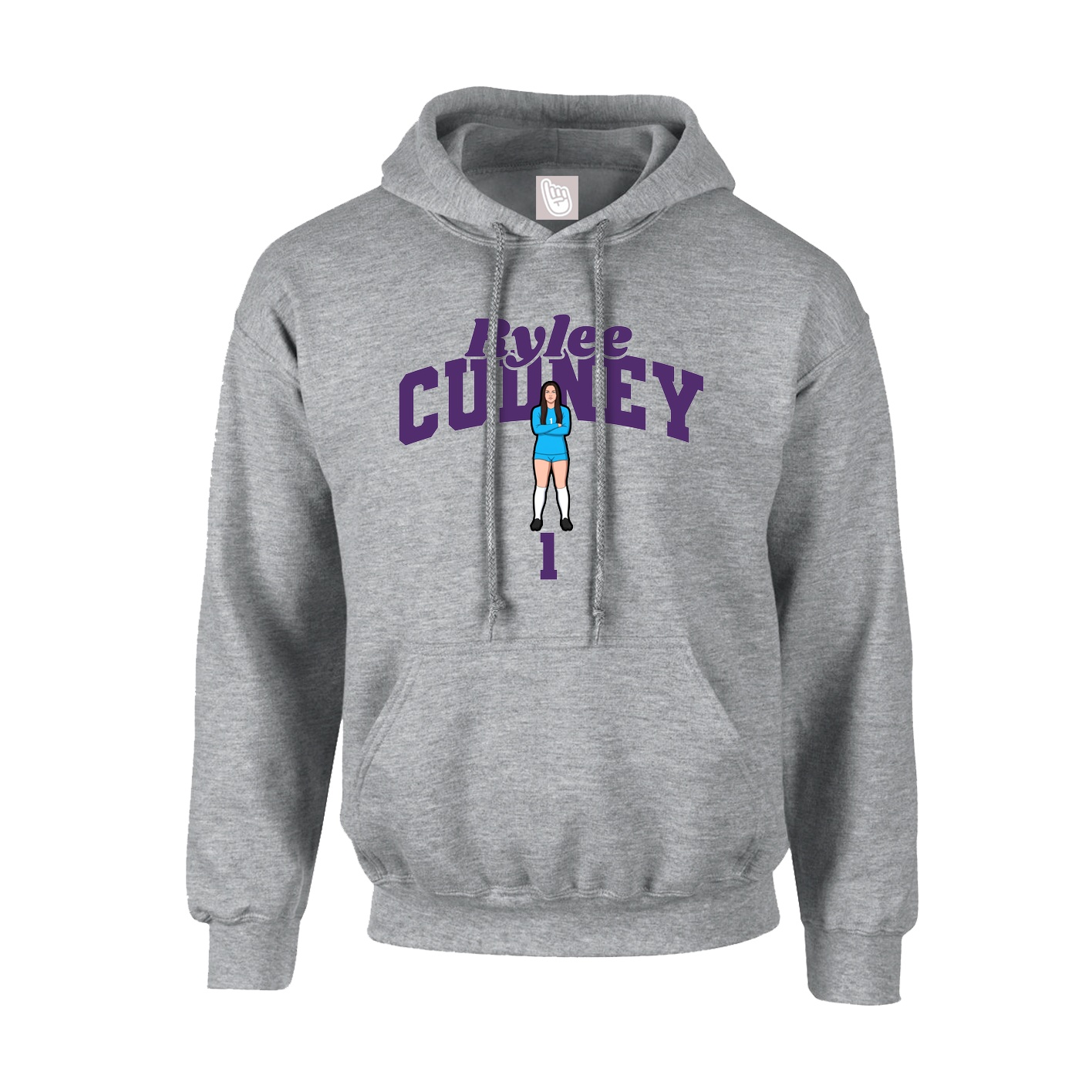 Youth Hoodie — Signature Arch in Grey