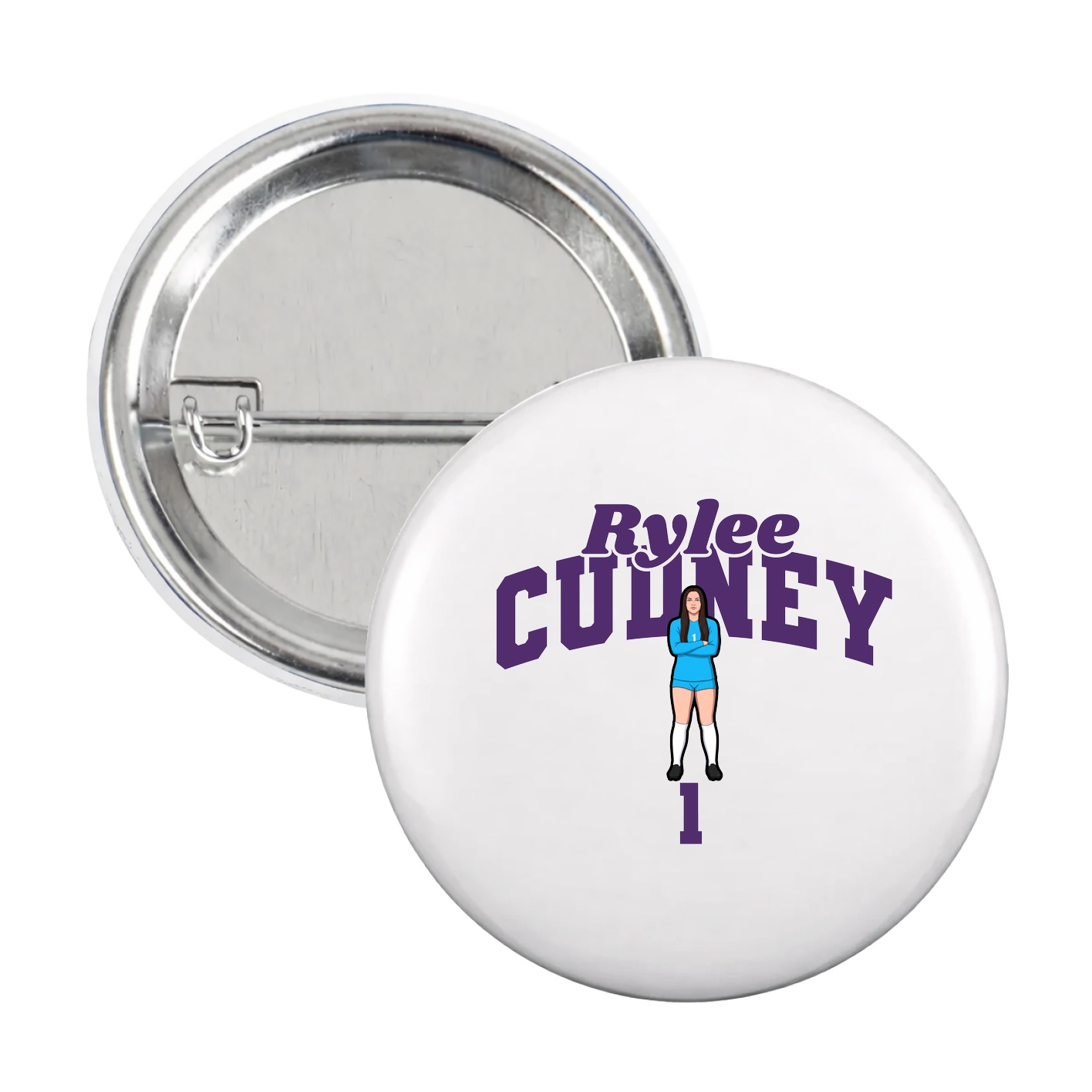 Game Day Button — Signature Arch in White