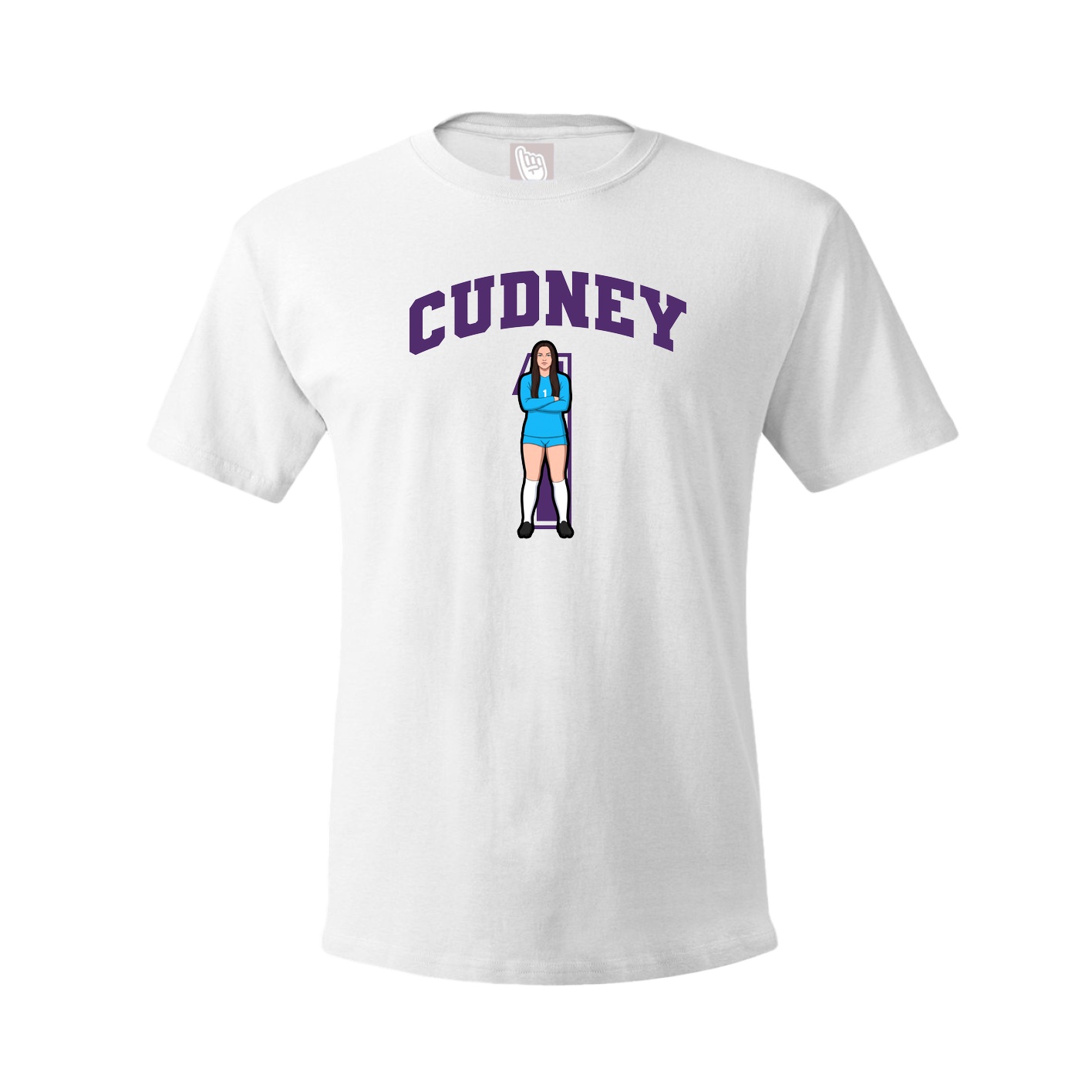 Youth Tee — Number in White