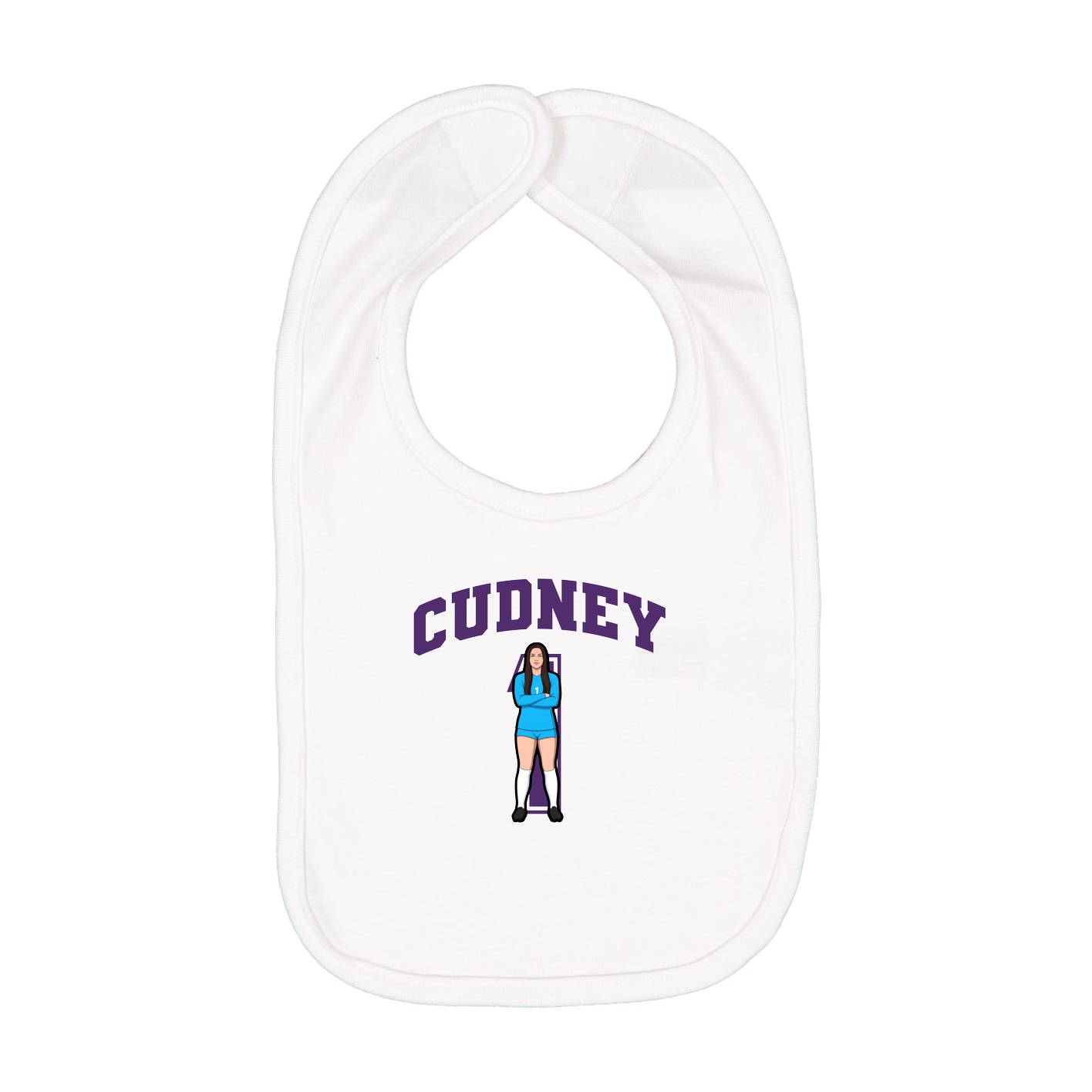 Infant Bib — Number in White