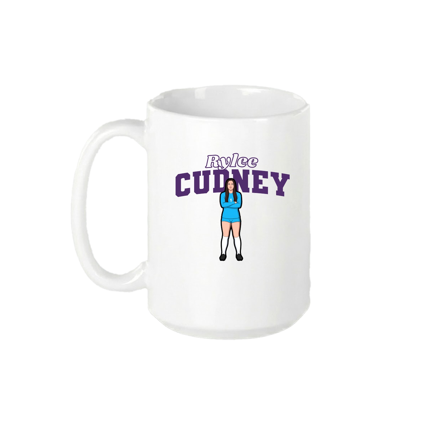 15oz Coffee Mug — Name Arch in White