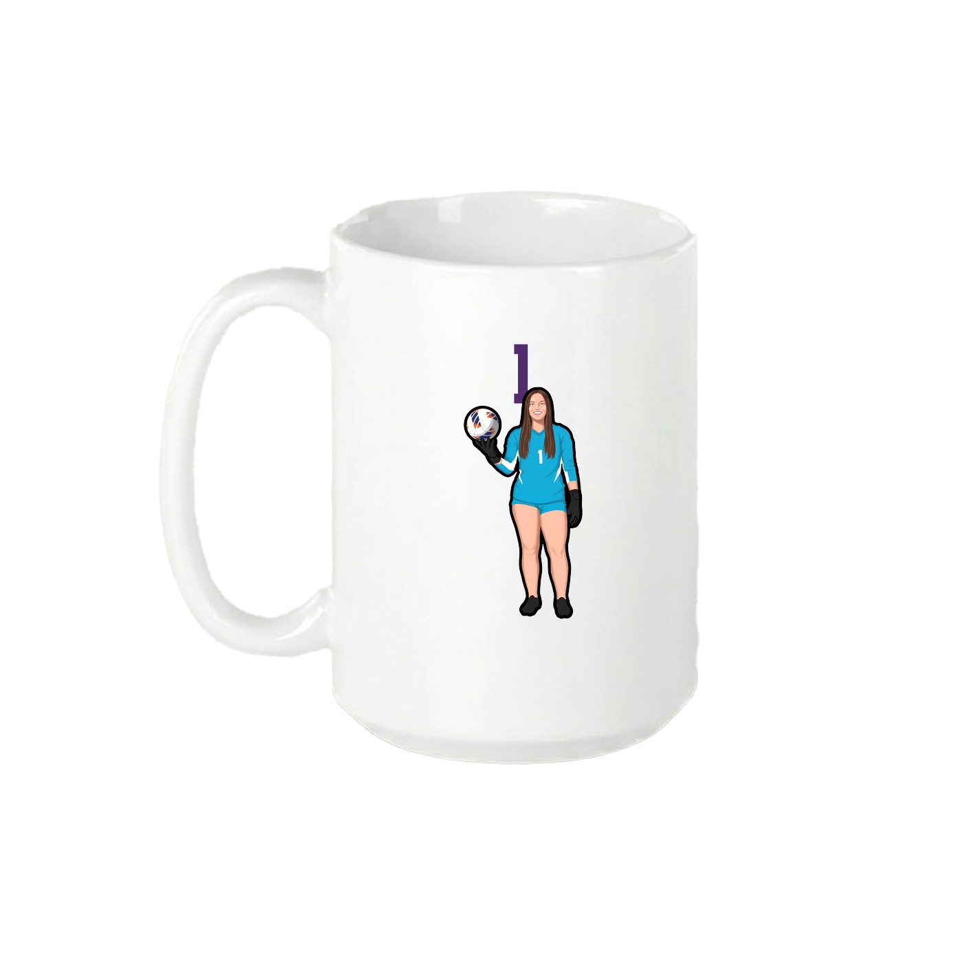 15oz Coffee Mug — Number Top in White