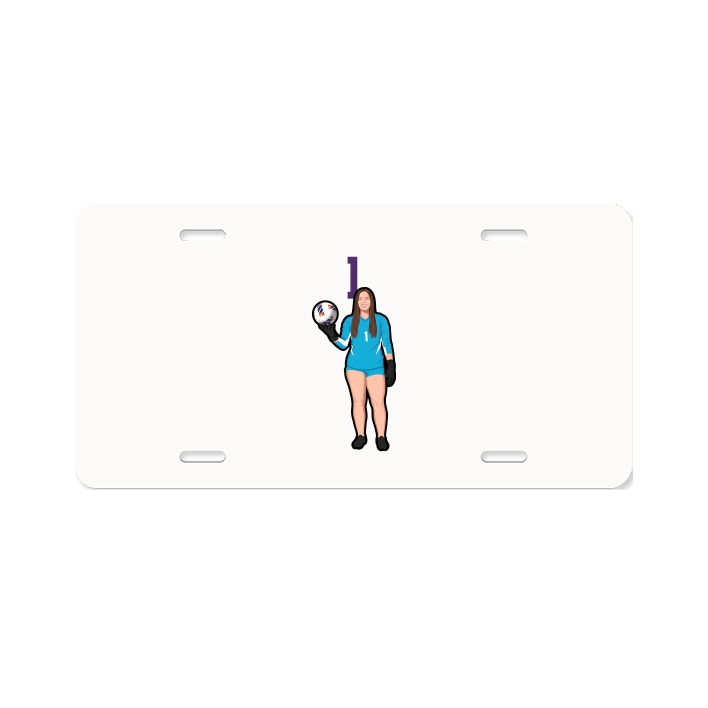 License Plate — Number Top in Classic