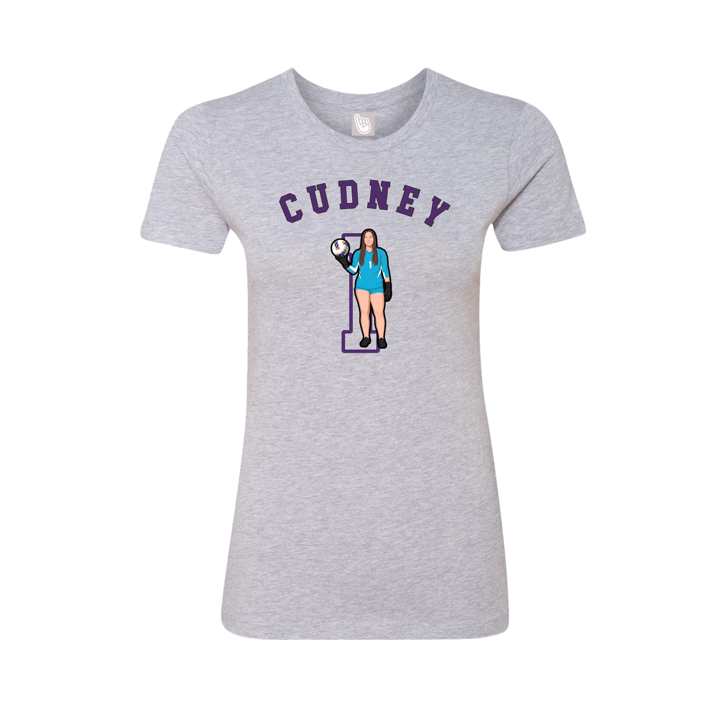 Fitted Women's Tee — Shirsey Arch in Grey