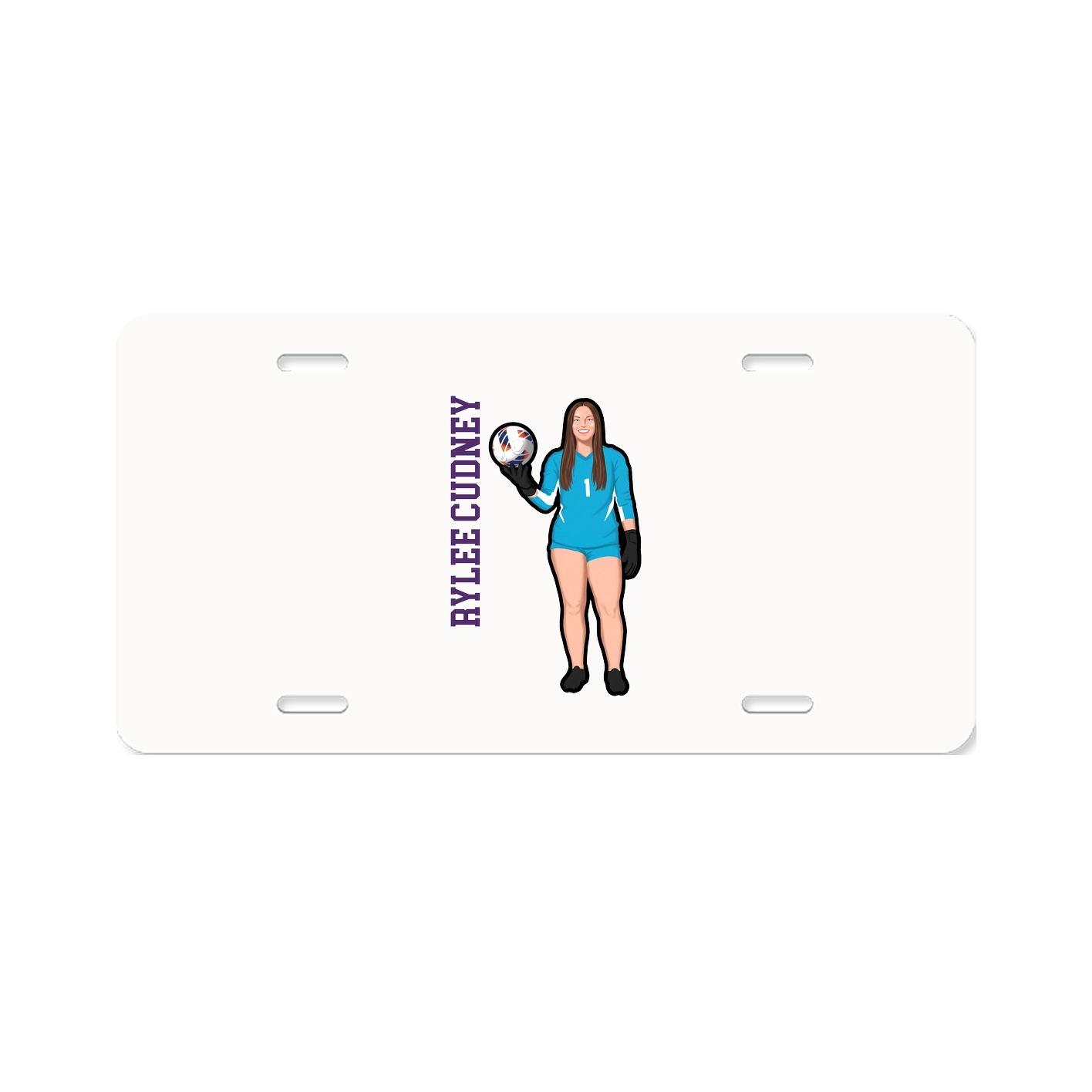 License Plate — Name Vertical in Classic