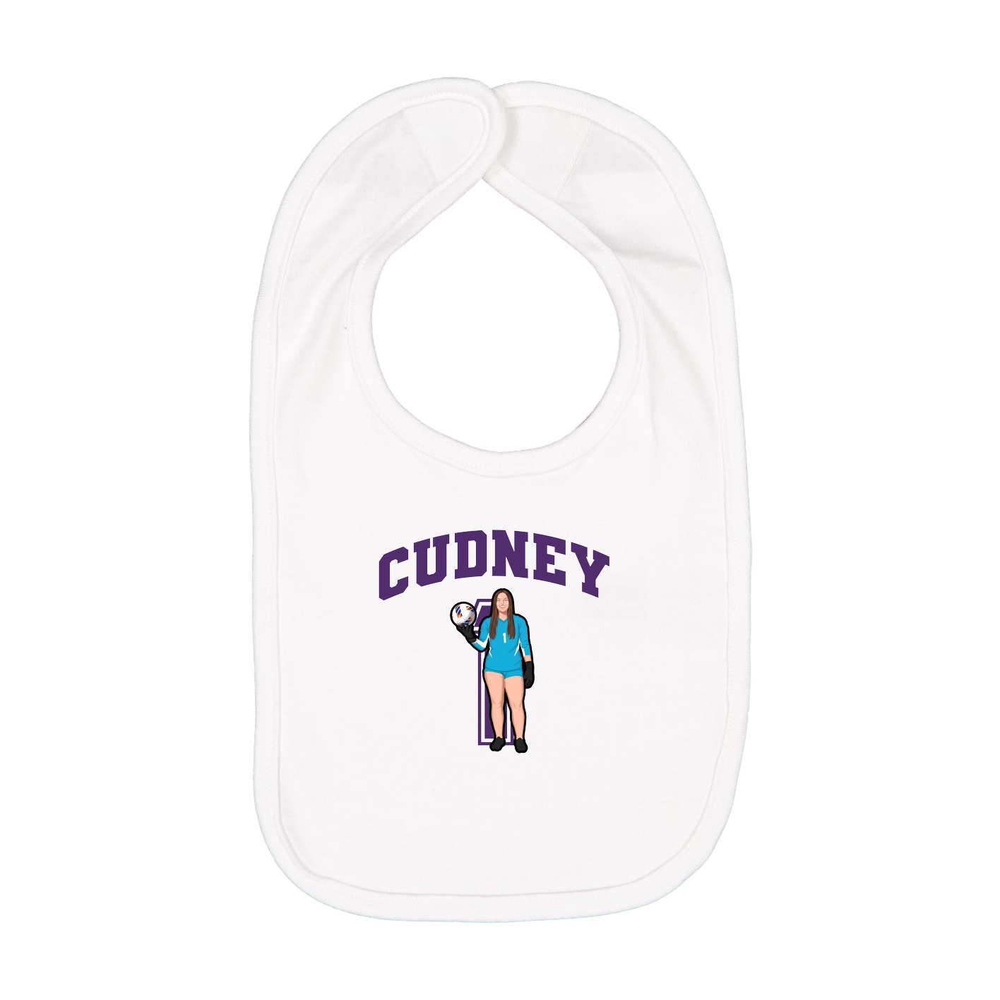 Infant Bib — Number in White