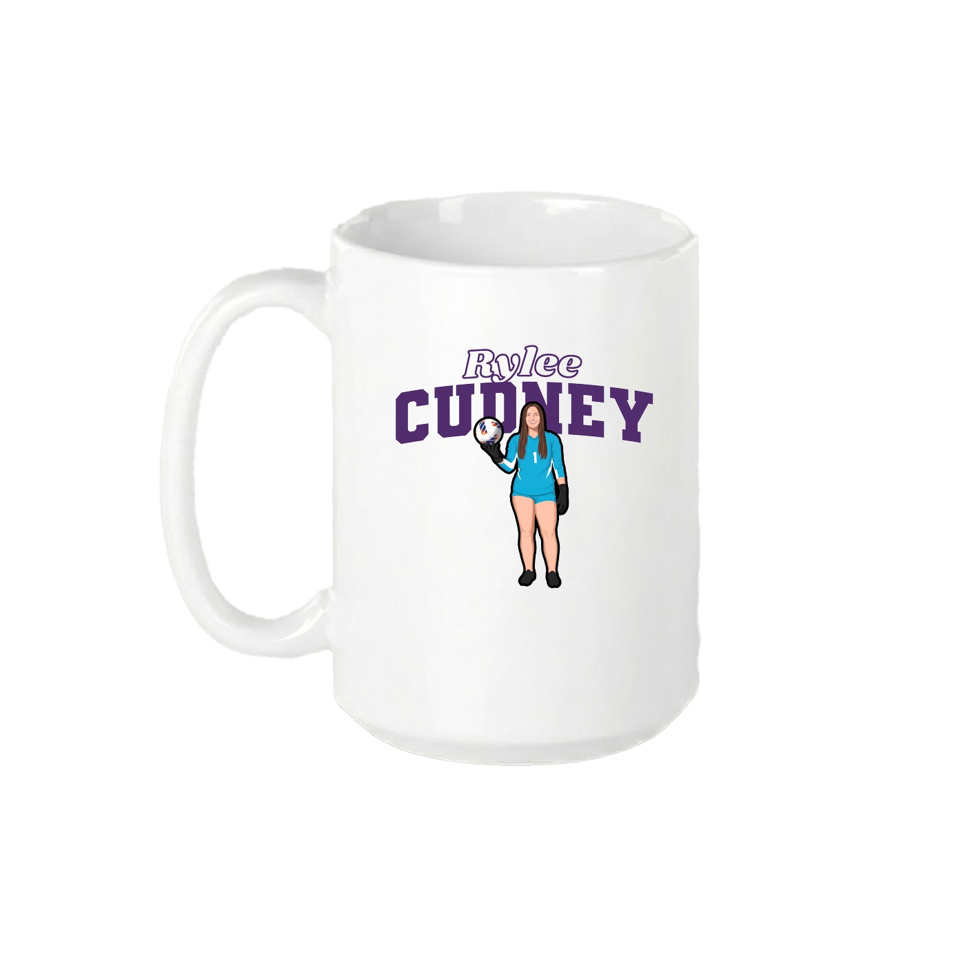 15oz Coffee Mug — Name Arch in White