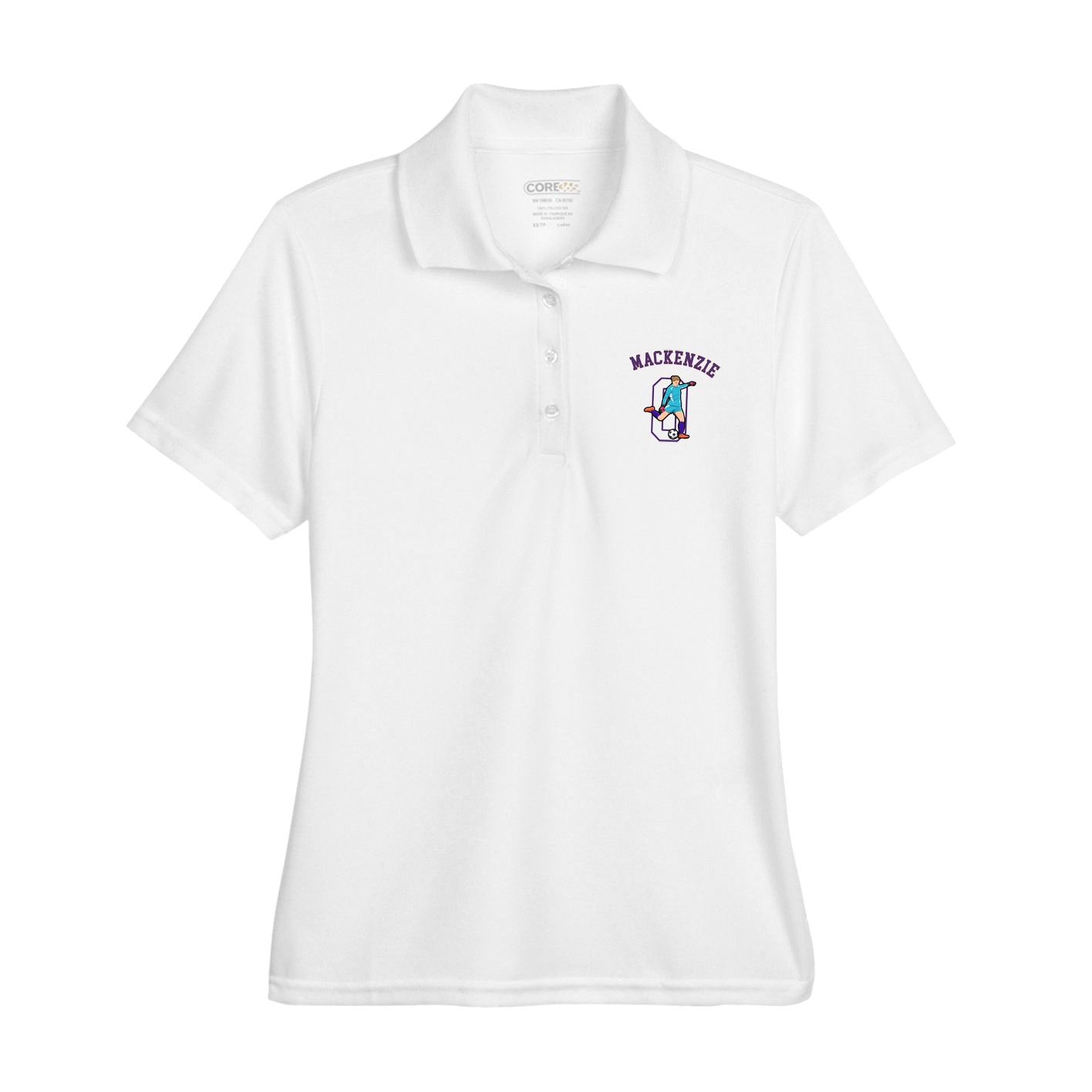 Womens Performance Polo — Shirsey Arch in White