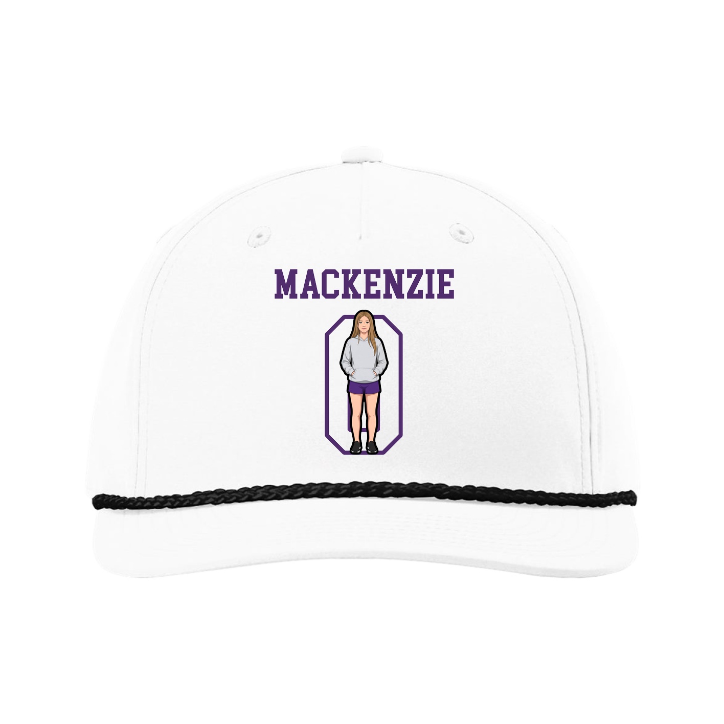 Five-Panel Classic Rope Cap — Shirsey in White