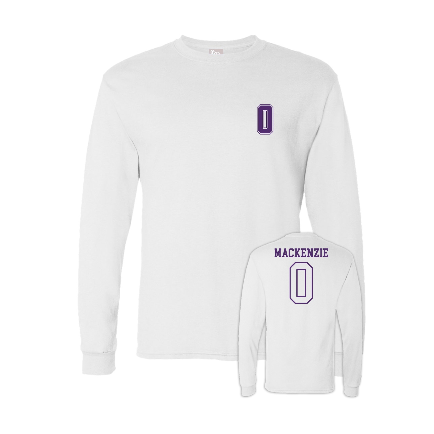 Long Sleeve Tee — Chest Back in White