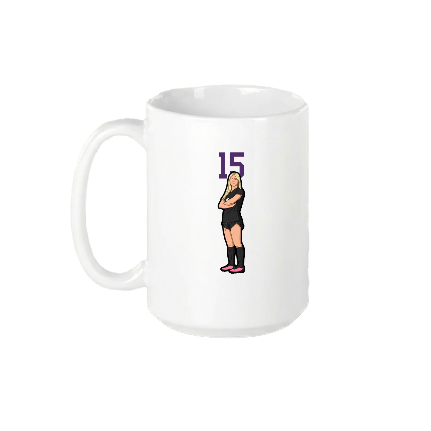 15oz Coffee Mug — Number Top in White