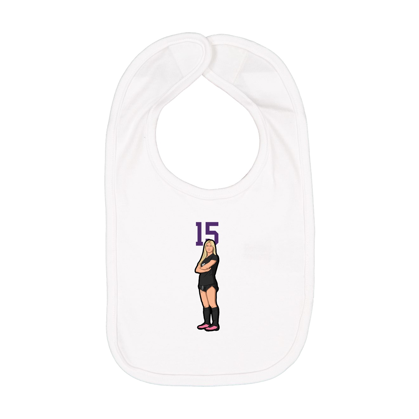 Infant Bib — Number Top in White