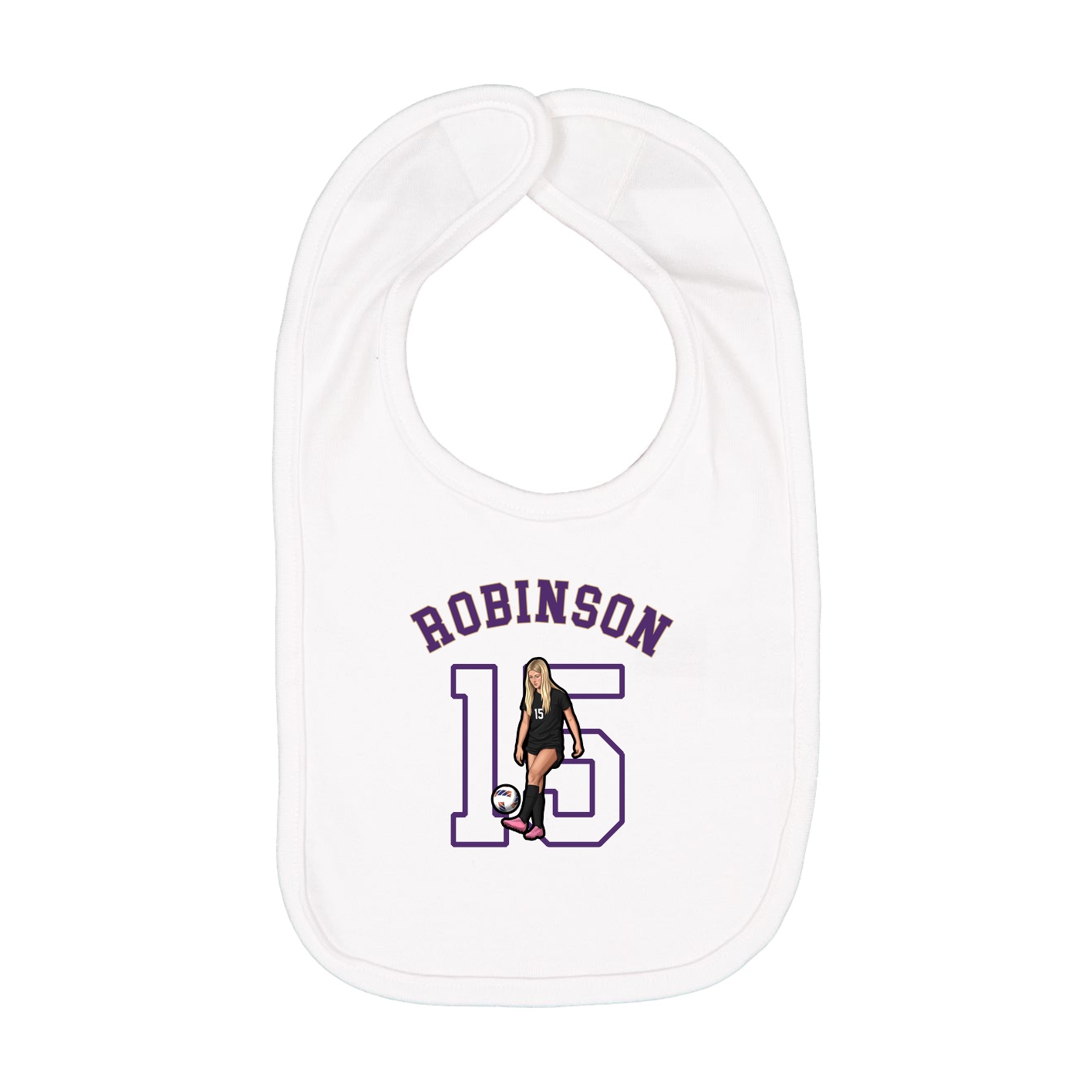 Infant Bib — Shirsey Arch in White