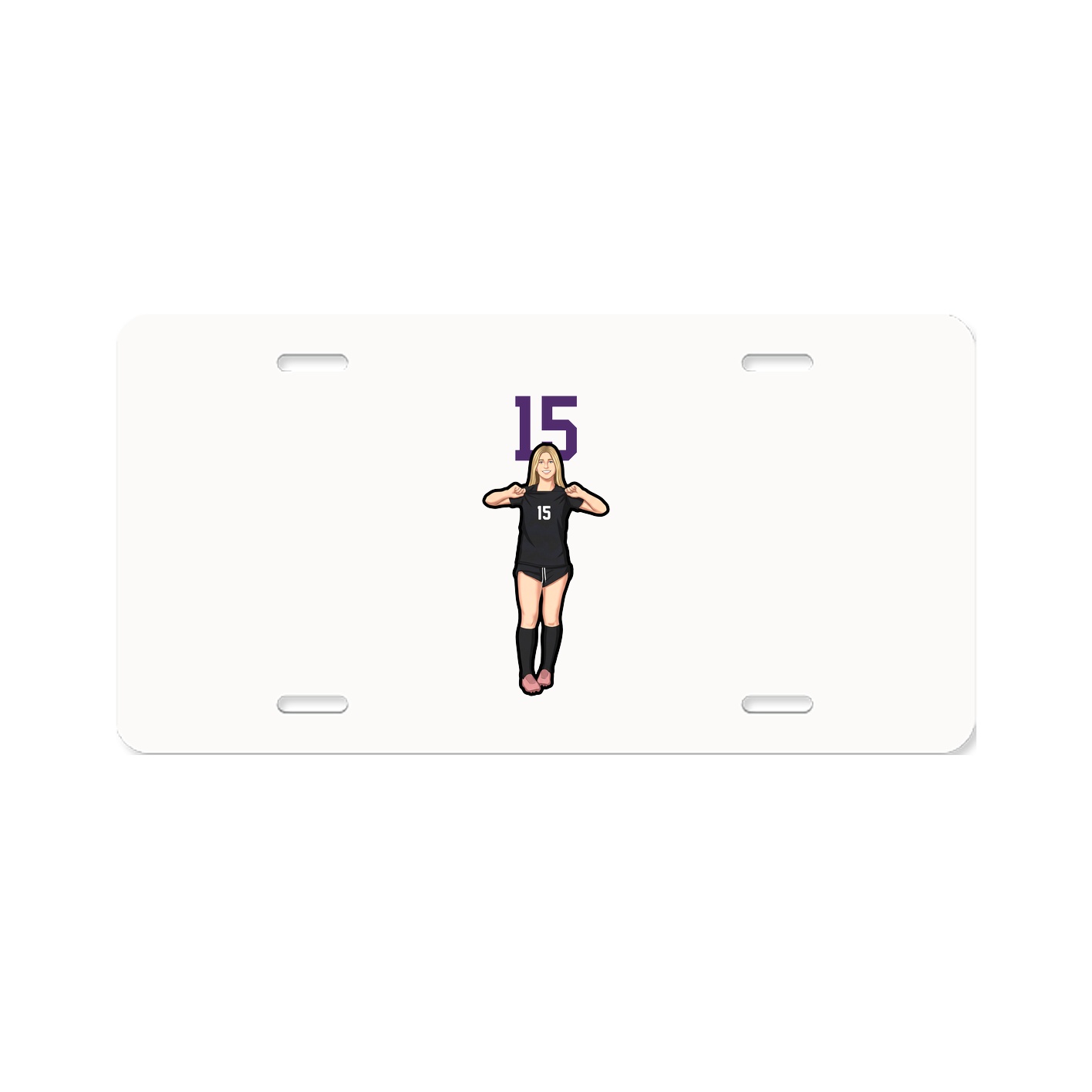License Plate — Number Top in Classic