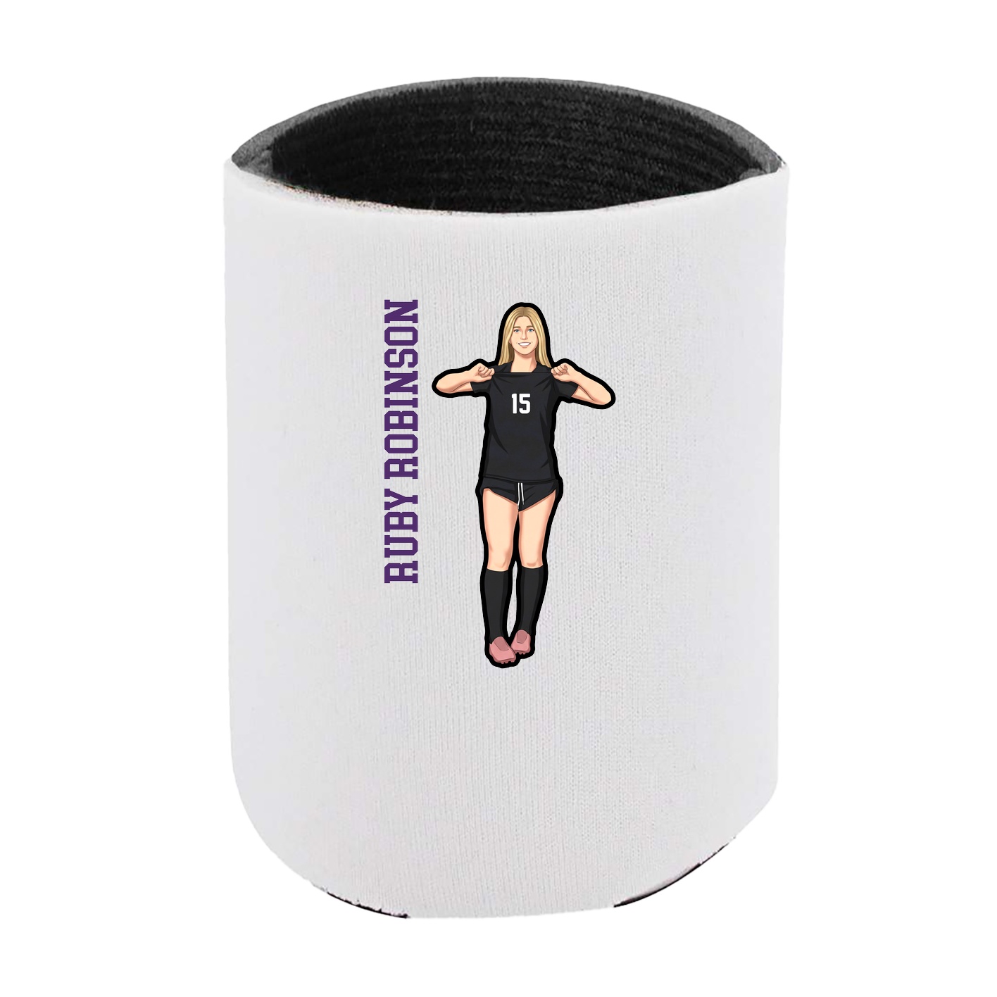 Can Holder — Name Vertical in White