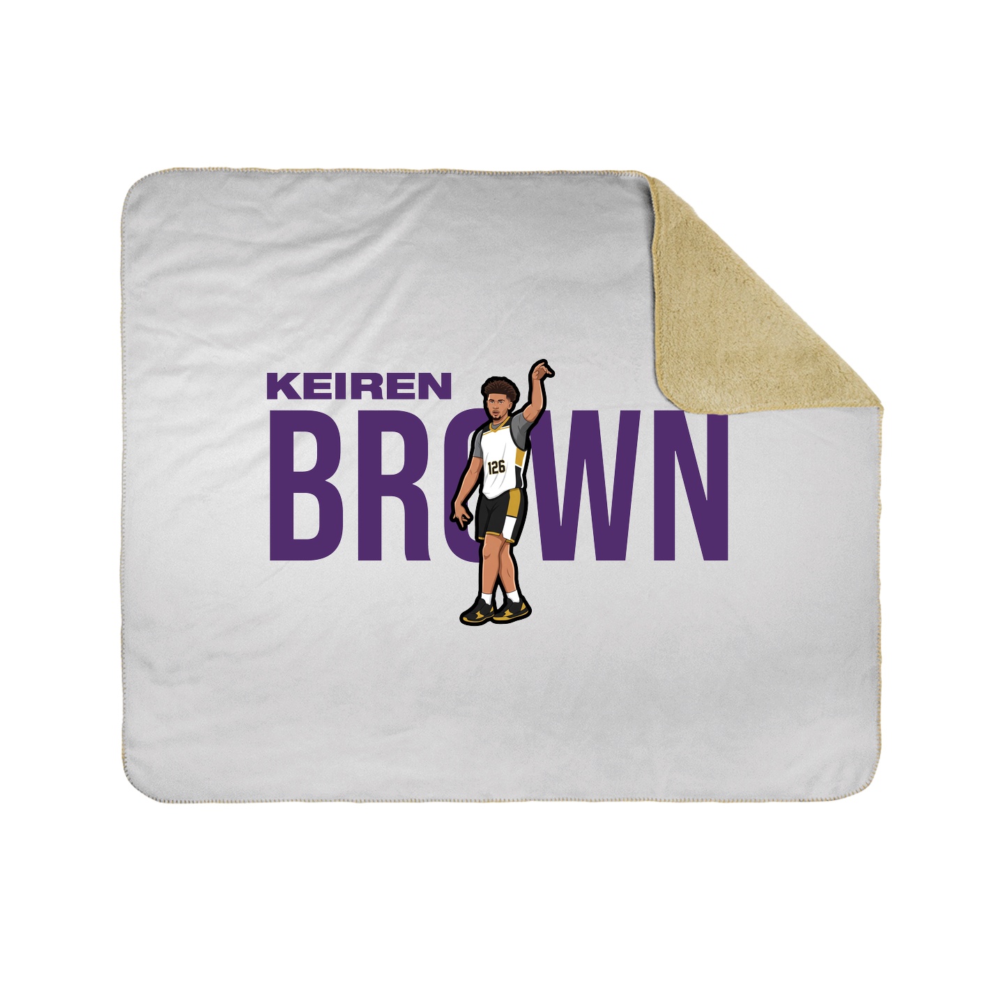 Throw Blanket — Player Name in White