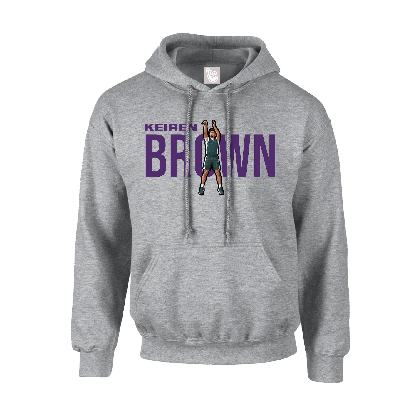 Hoodie — Player Name in Grey