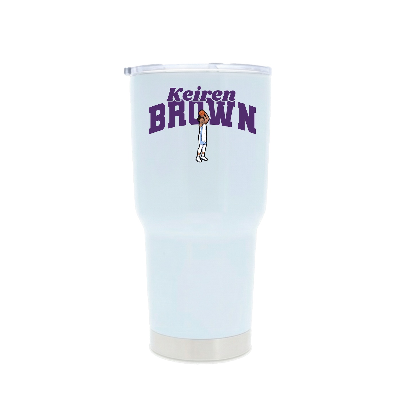30oz Stainless Steel Tumbler — Signature Arch in White