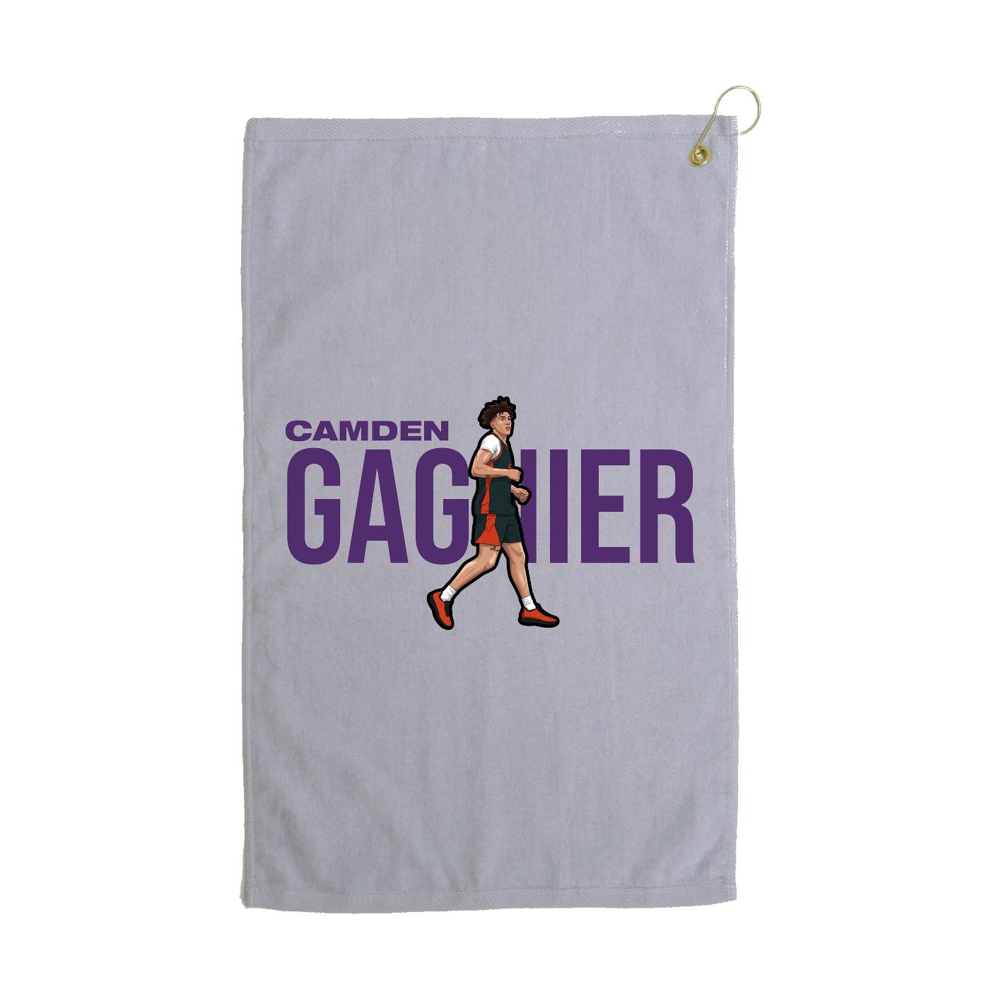 Golf Towel — Player Name in Grey