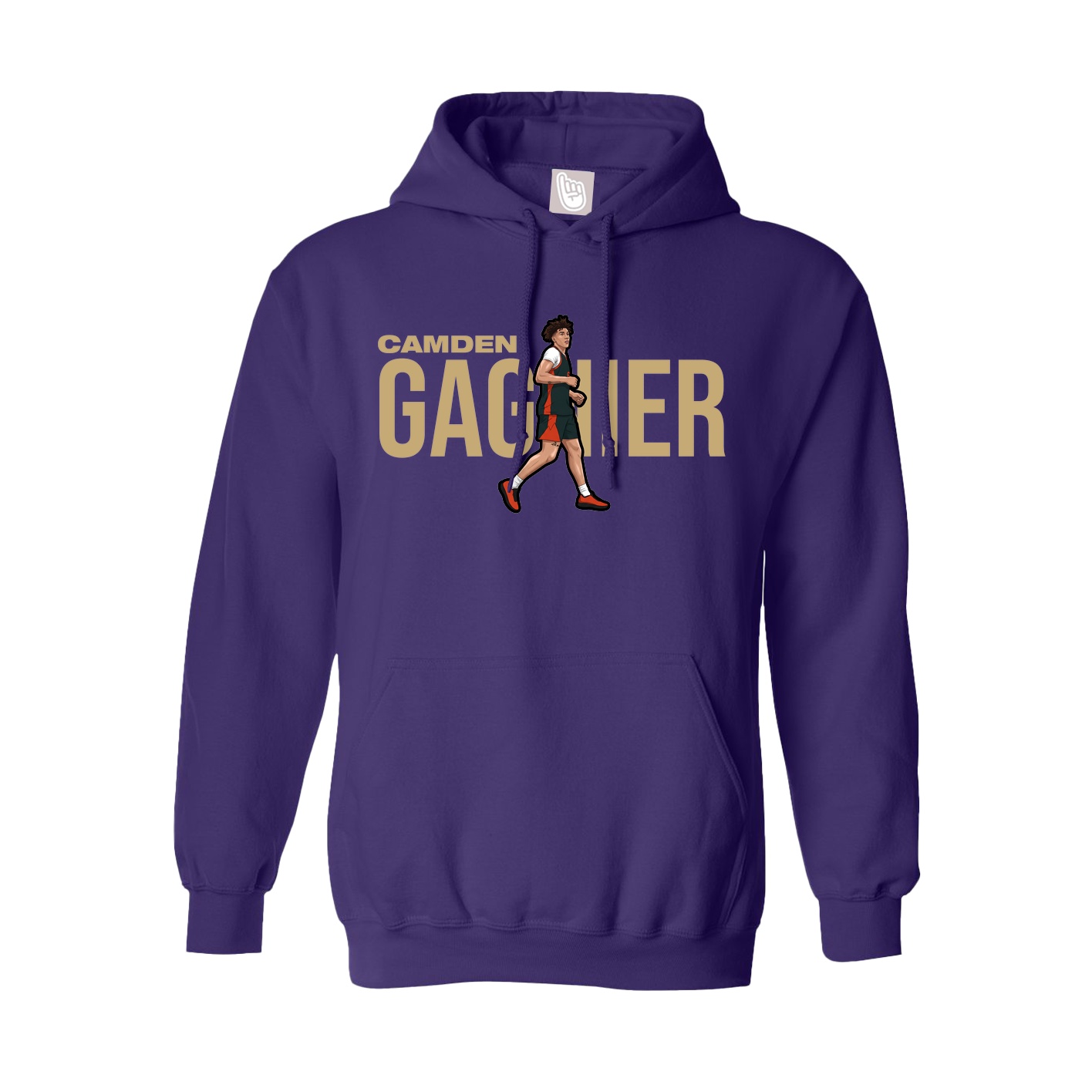 Youth Hoodie — Player Name in Purple