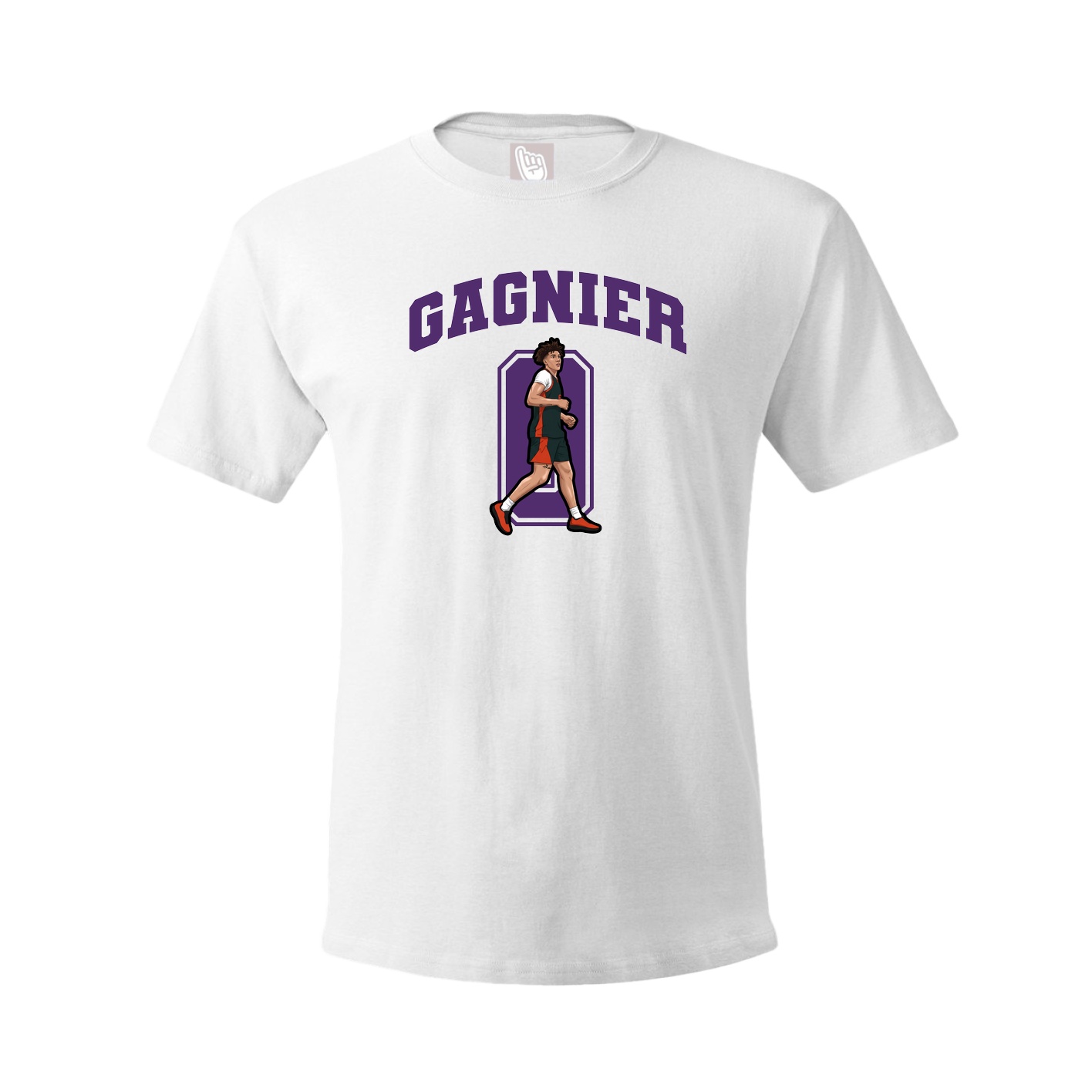 Youth Tee — Number in White