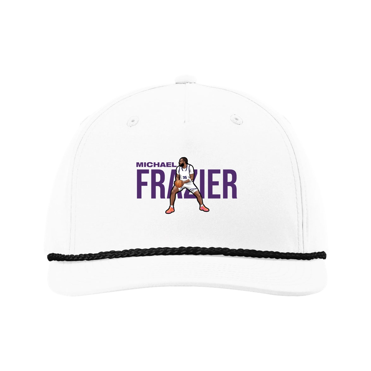 Five-Panel Classic Rope Cap — Player Name in White