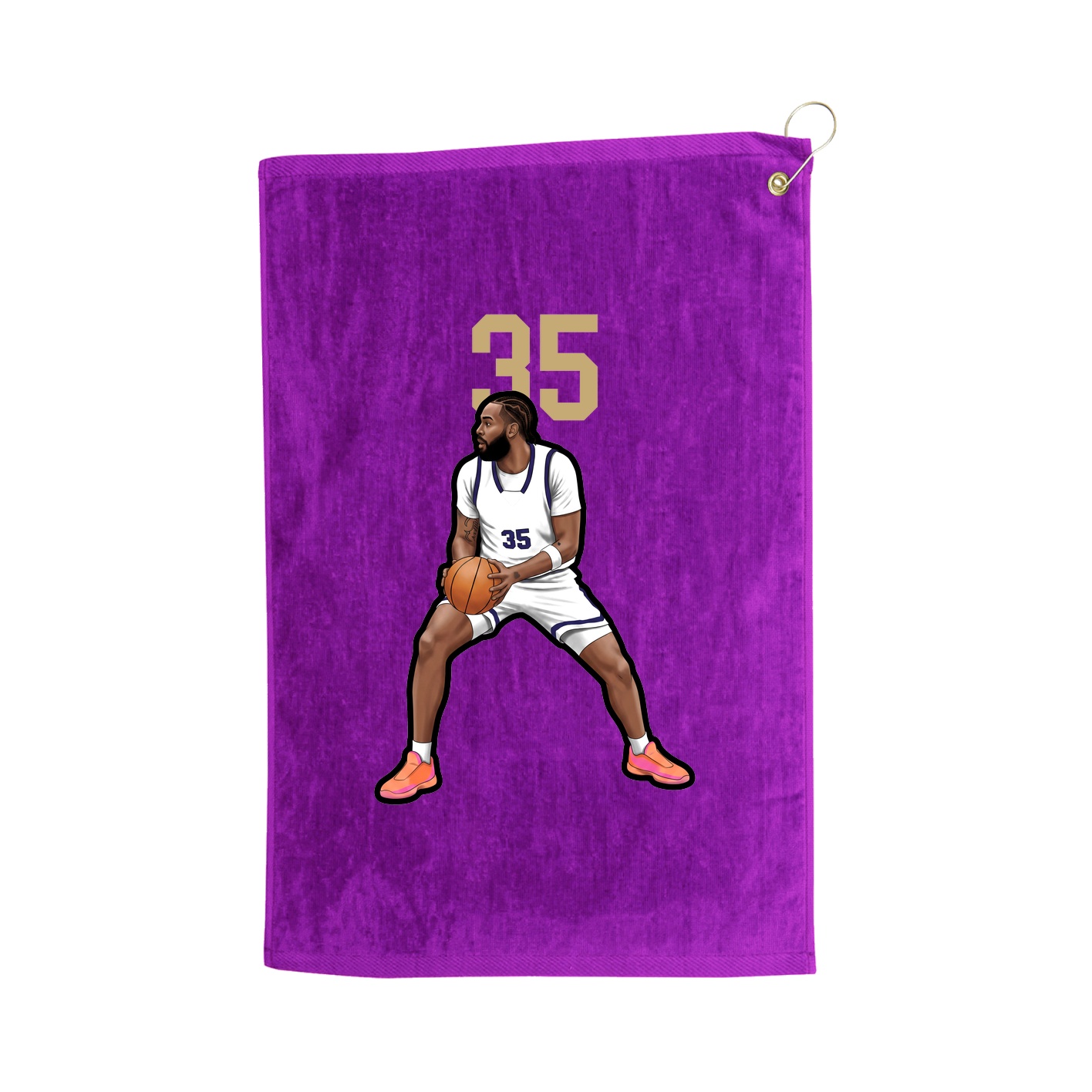 Golf Towel — Number Top in Purple