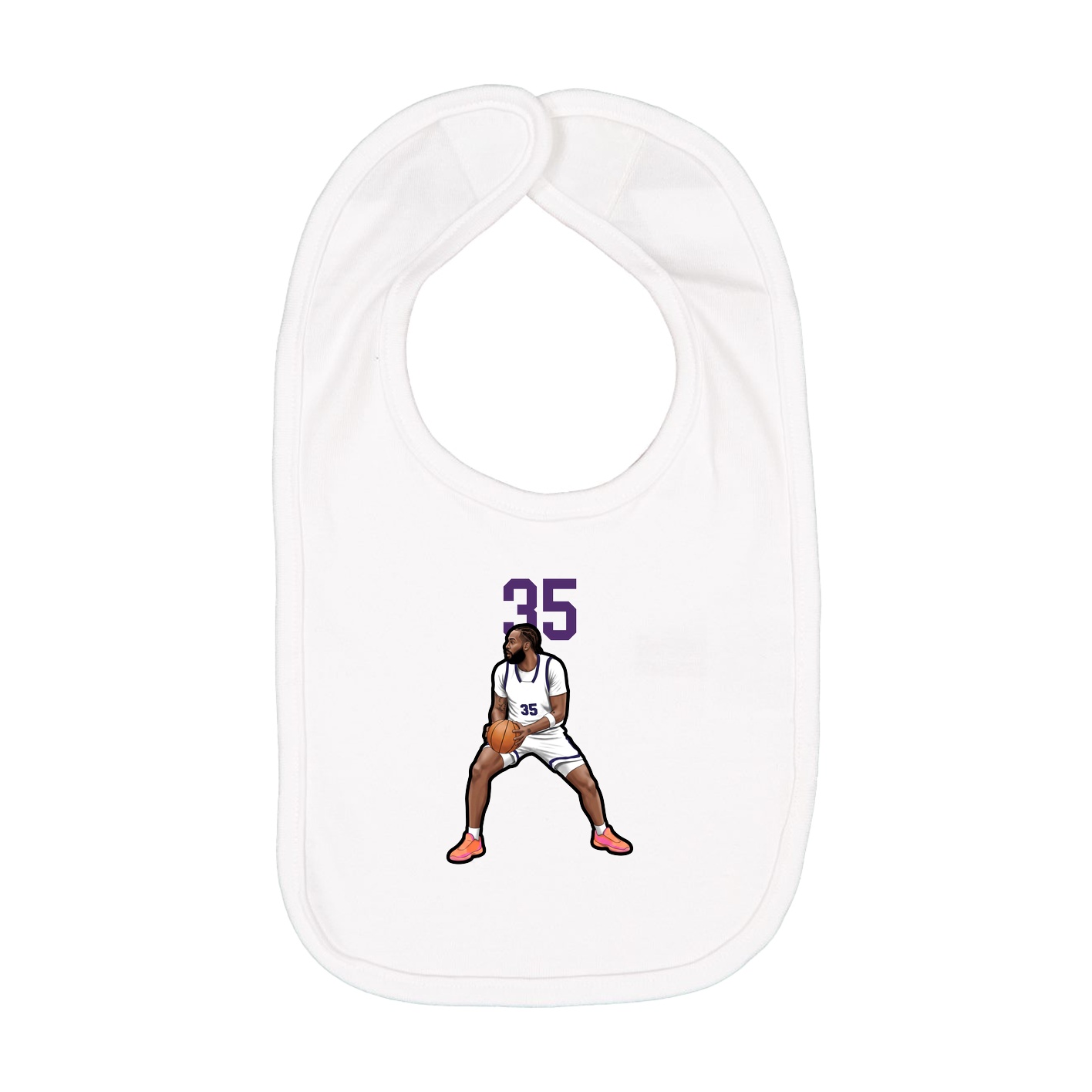 Infant Bib — Number Top in White