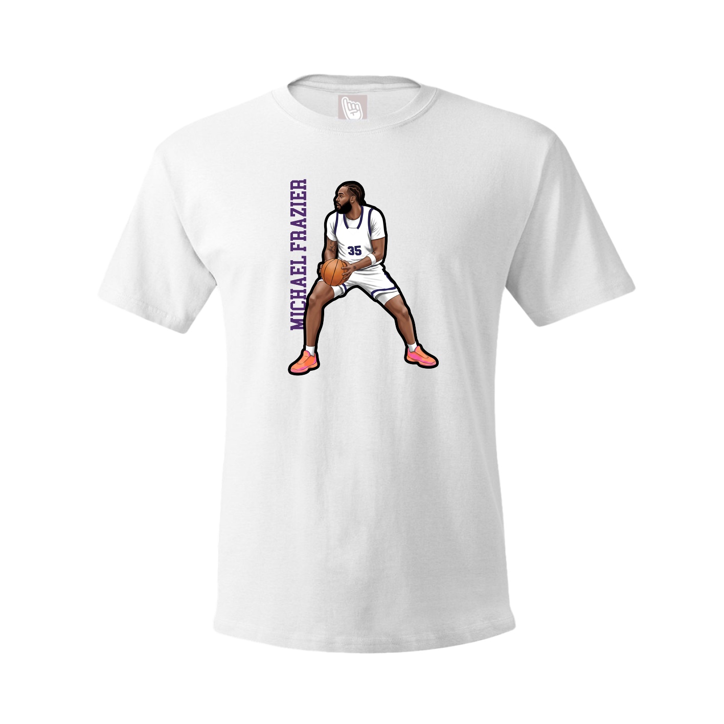 Tee — Name Vertical in White