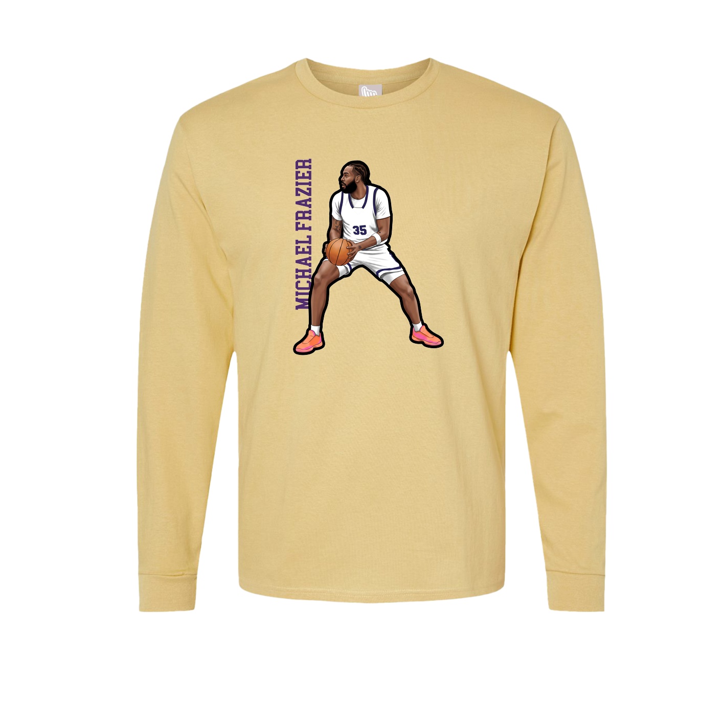 Long Sleeve Tee — Name Vertical in Vegas Gold